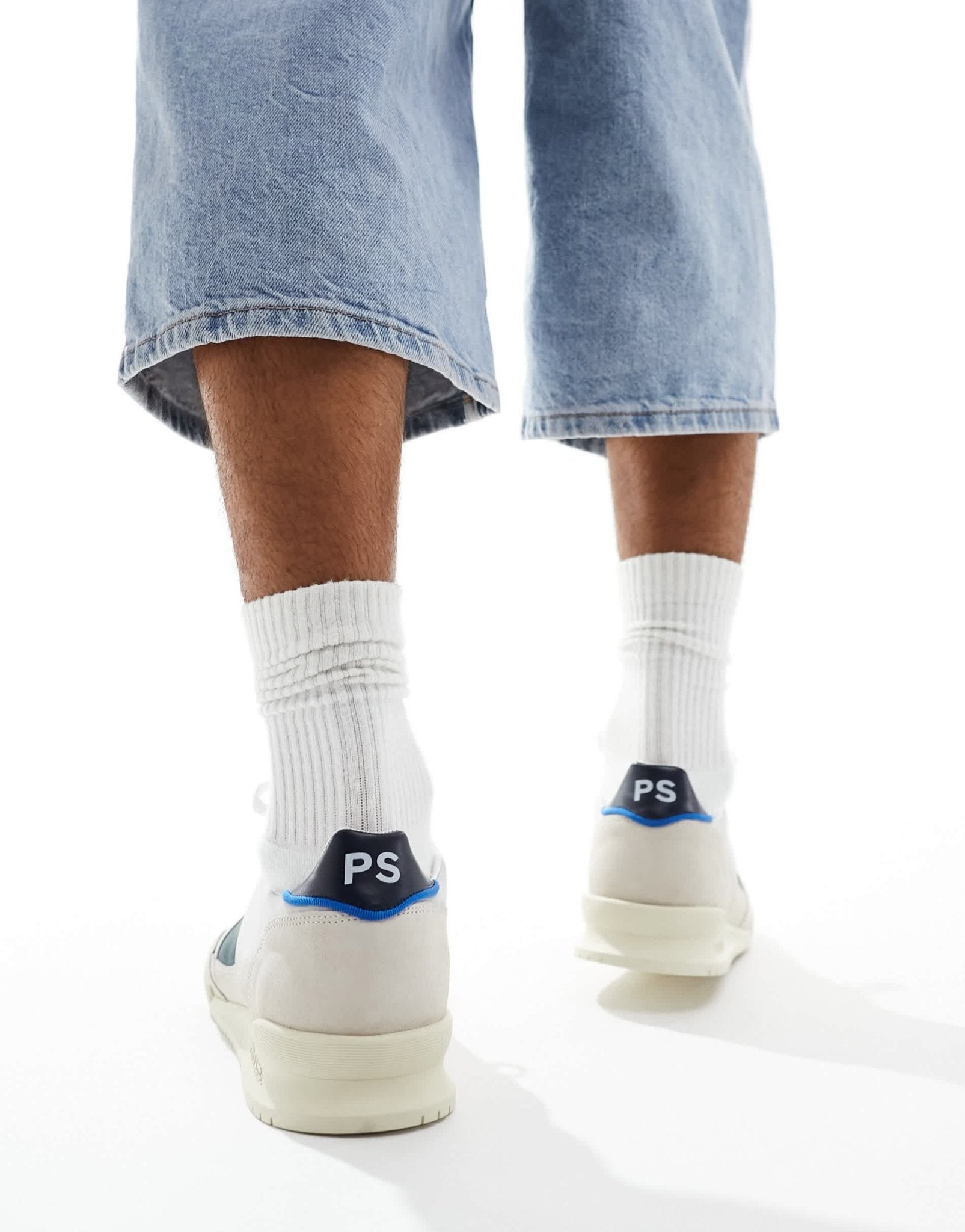 Paul Smith Dover suede mix trainer in white cream mix - ASOS Sample Sale EU Store
