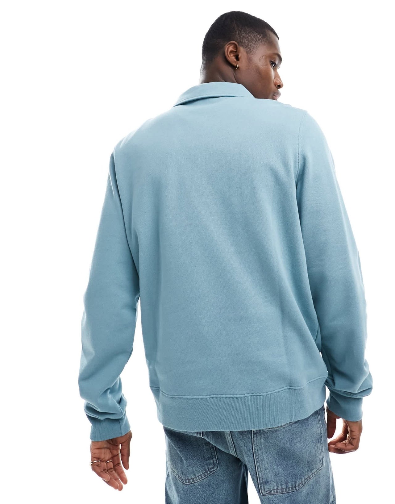 Paul Smith half zip collared sweatshirt with zebra logo in blue - ASOS Sample Sale EU Store