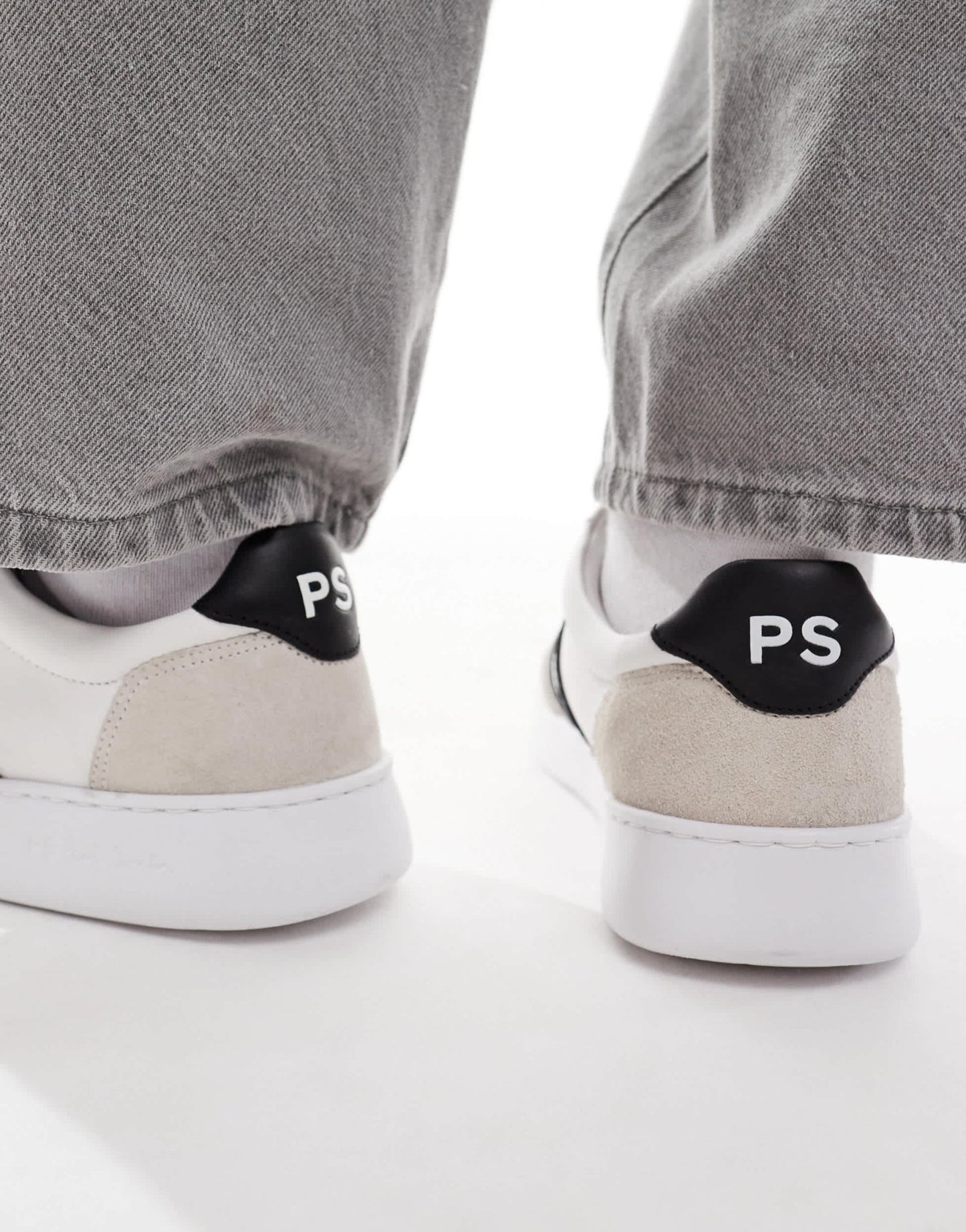 Paul Smith leather logo trainers with side stripe in white - ASOS Sample Sale EU Store