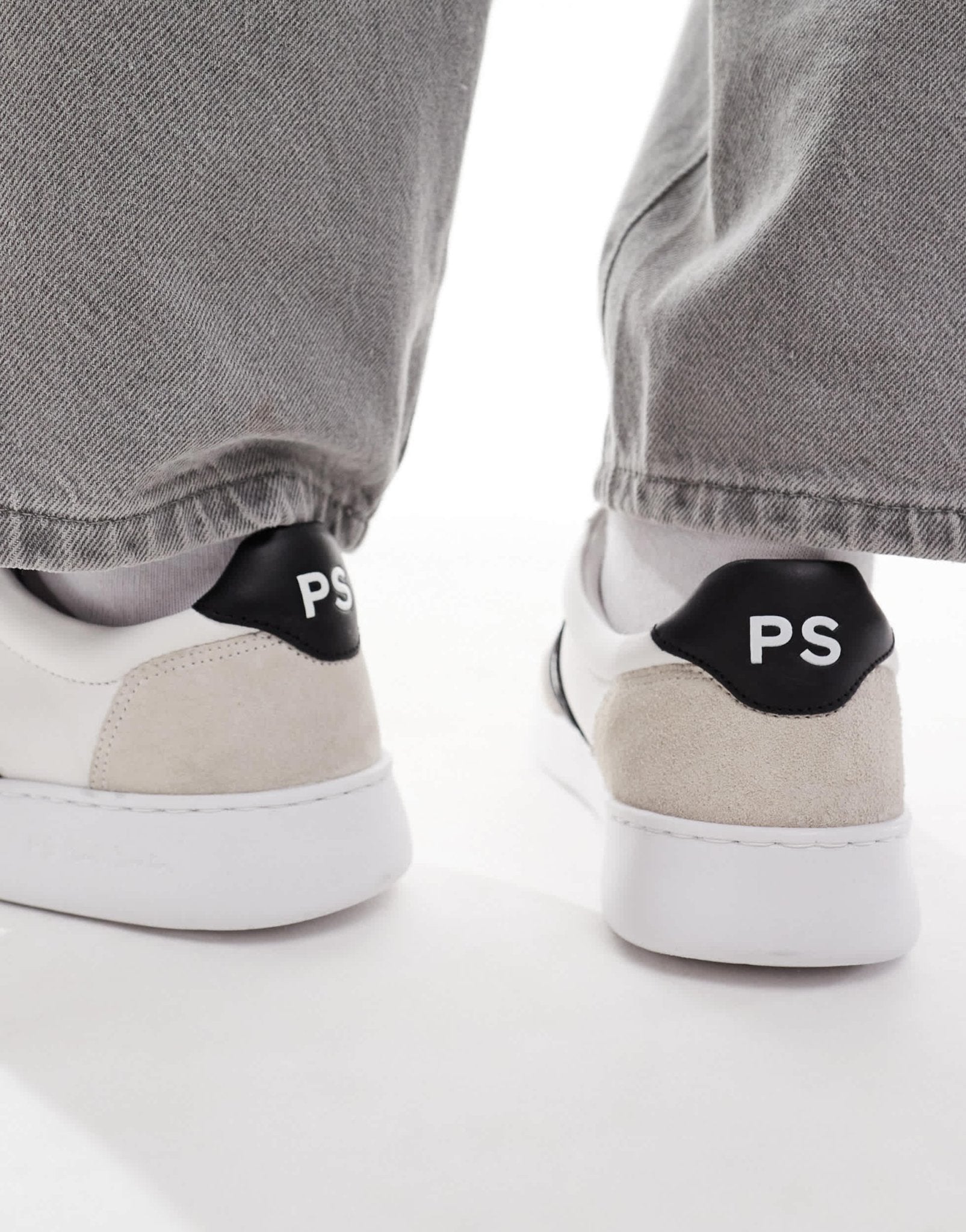 Paul Smith leather logo trainers with side stripe in white - ASOS Sample Sale EU Store