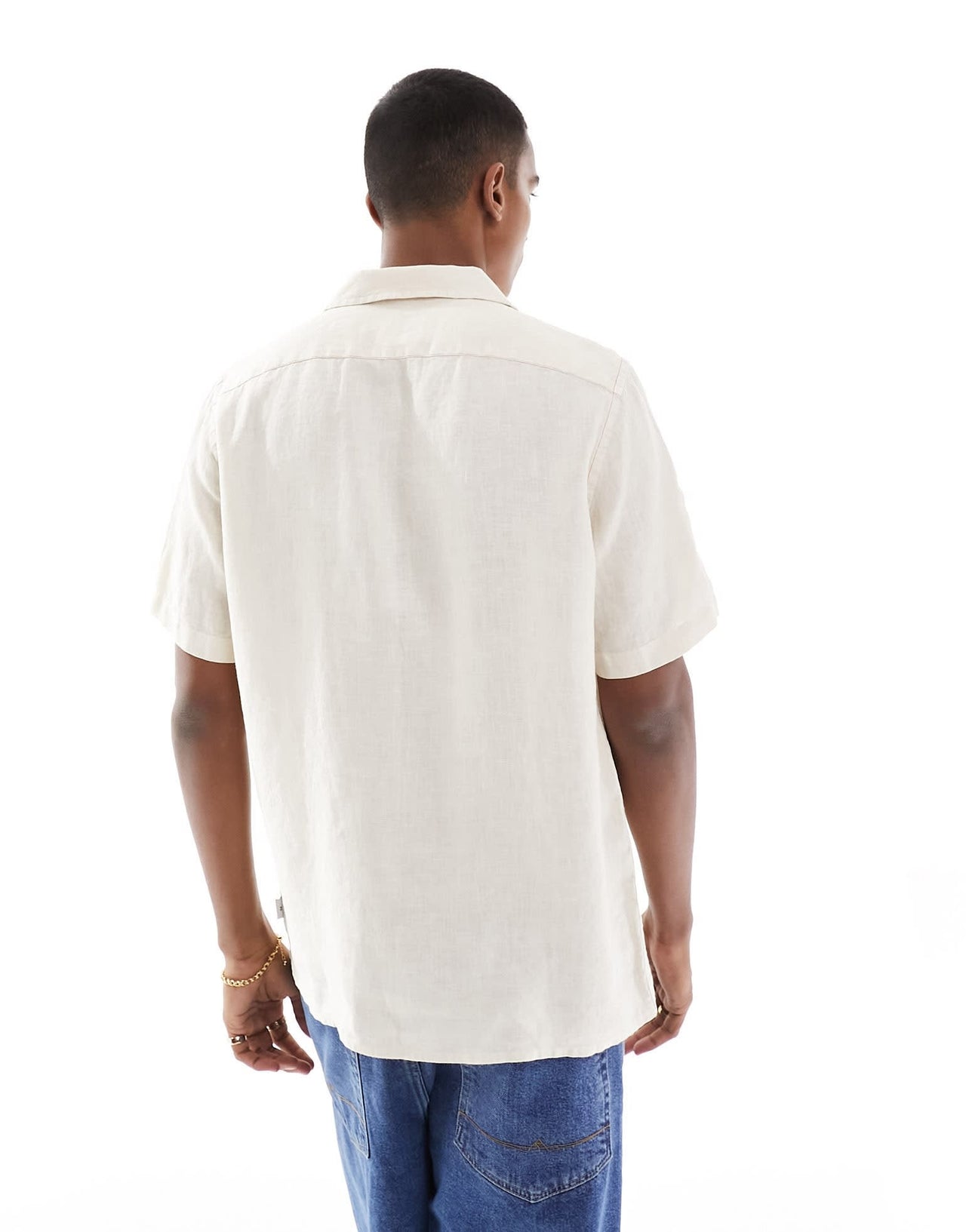 Paul Smith linen revere collar shirt with applique edging - ASOS Sample Sale EU Store