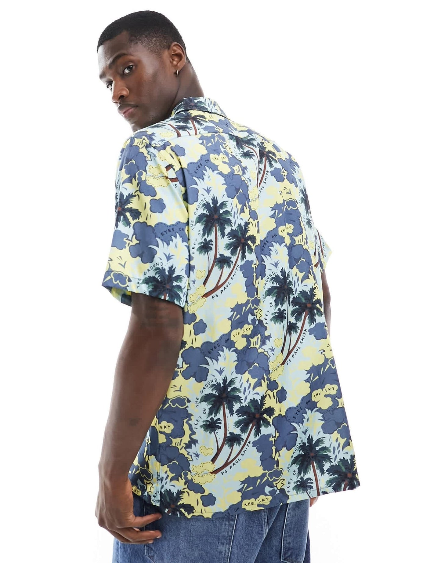 Paul Smith revere collar shirt in blue floral print - ASOS Sample Sale EU Store