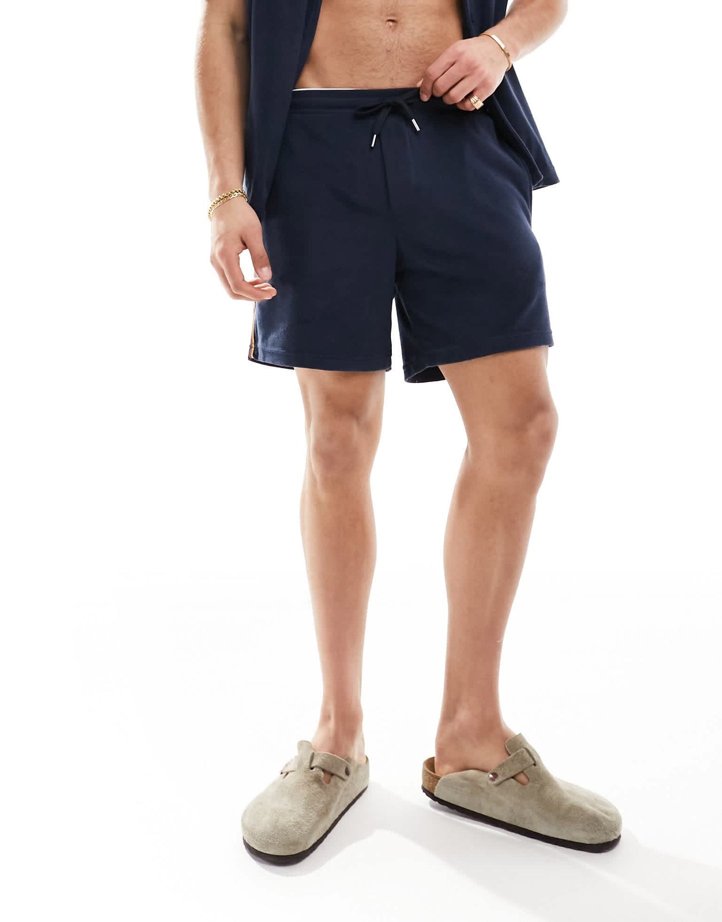 Paul Smith towelling shorts with stripe in navy - ASOS Sample Sale EU Store
