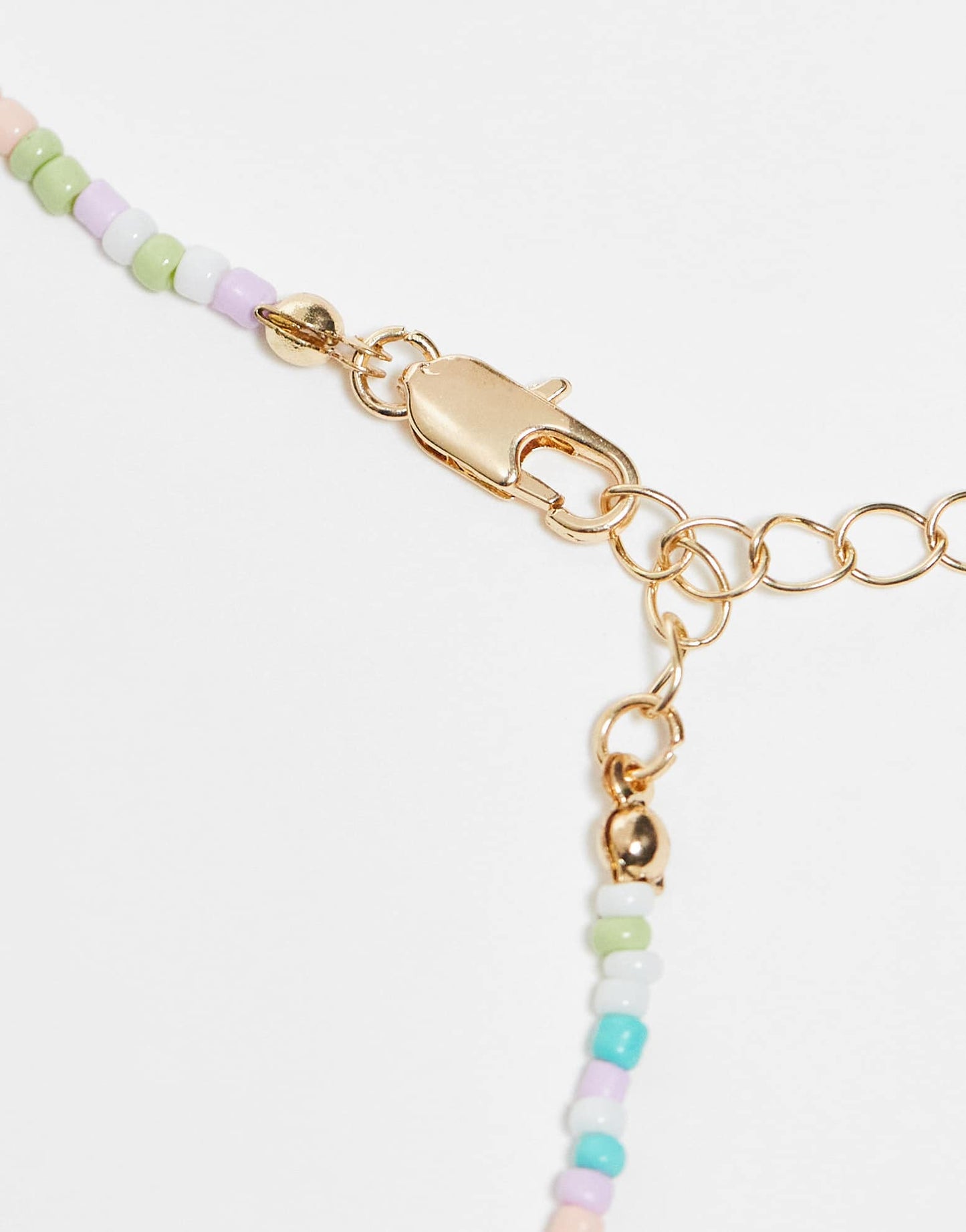 Pieces 2 pack small beaded necklaces with pearl detail in multi - ASOS Sample Sale EU Store