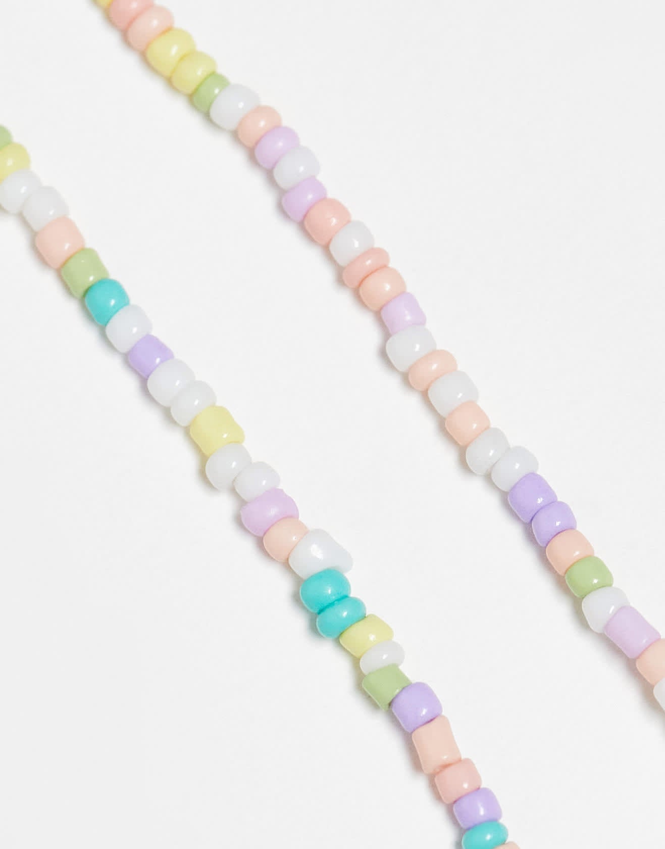 Pieces 2 pack small beaded necklaces with pearl detail in multi - ASOS Sample Sale EU Store