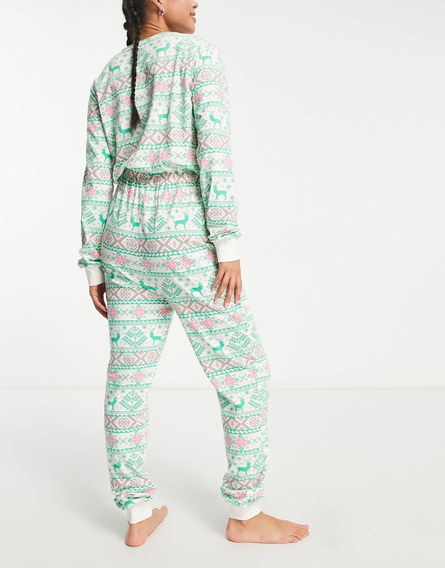 Pieces Christmas onsie in green & red stripe - ASOS Sample Sale EU Store