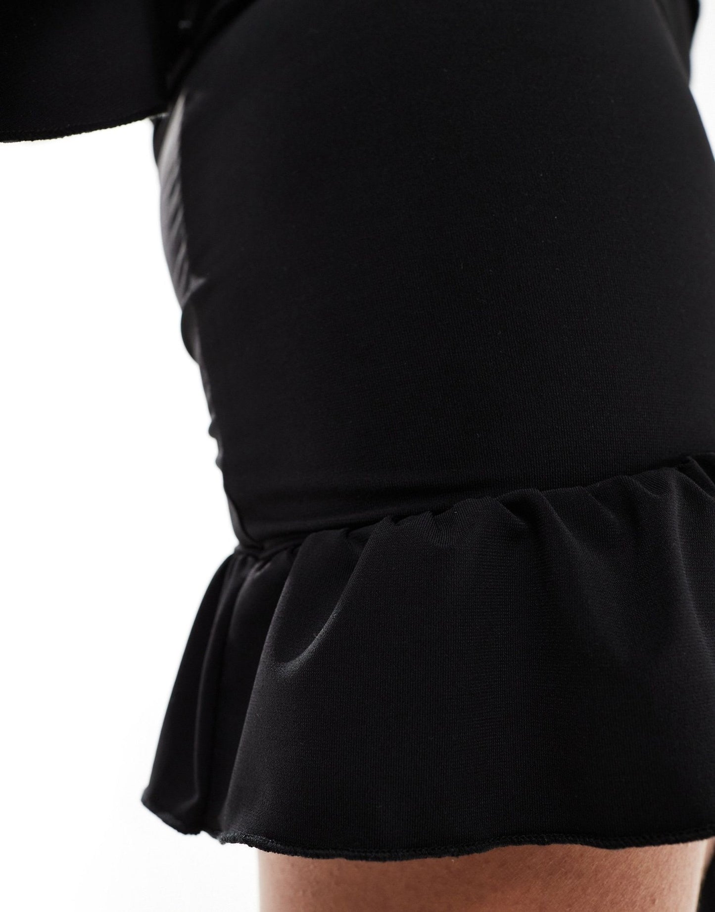 Pieces Festival frill detail mini skirt in black - ASOS Sample Sale EU Store