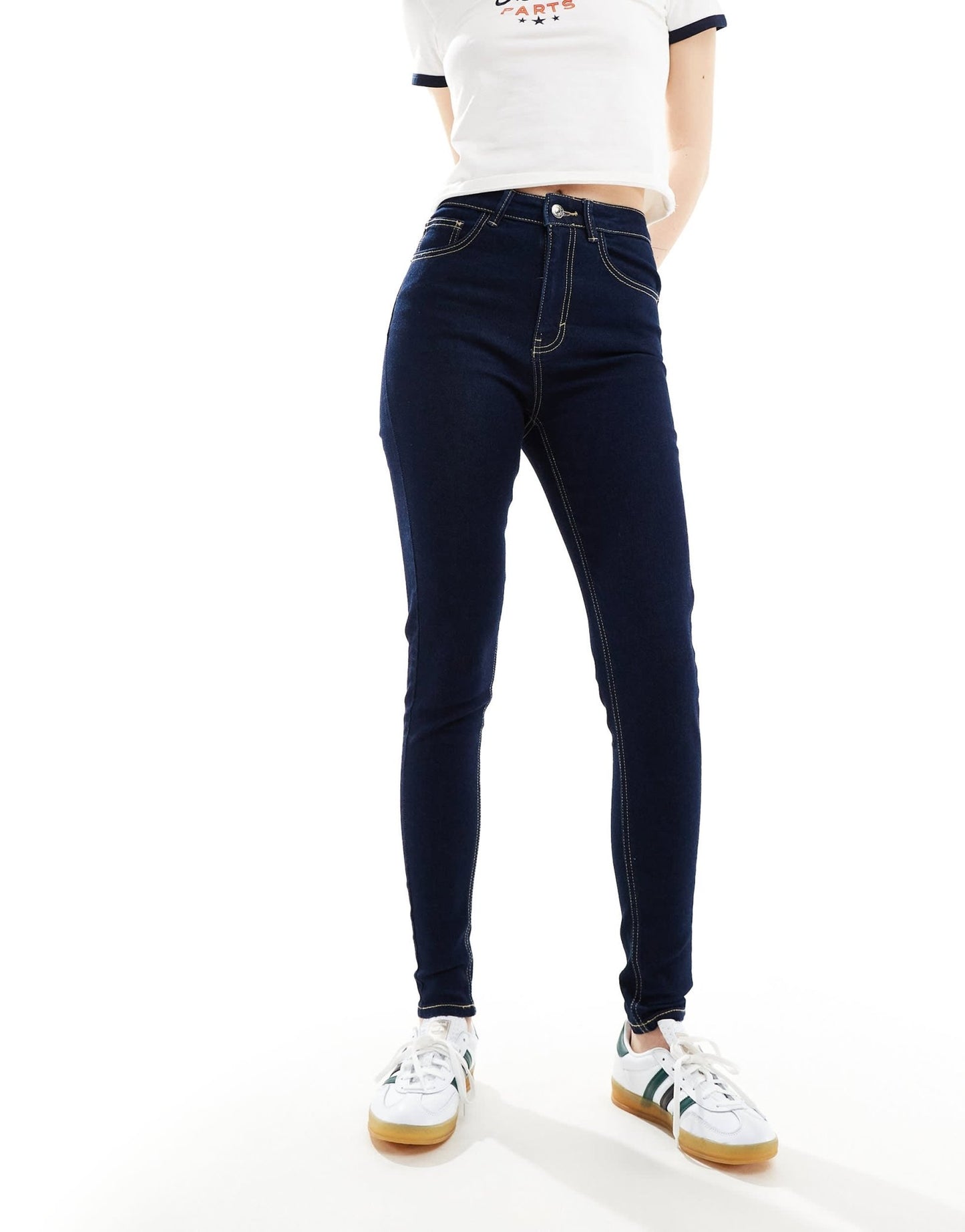 Pimkie skinny high waisted jeans in dark wash - ASOS Sample Sale EU Store