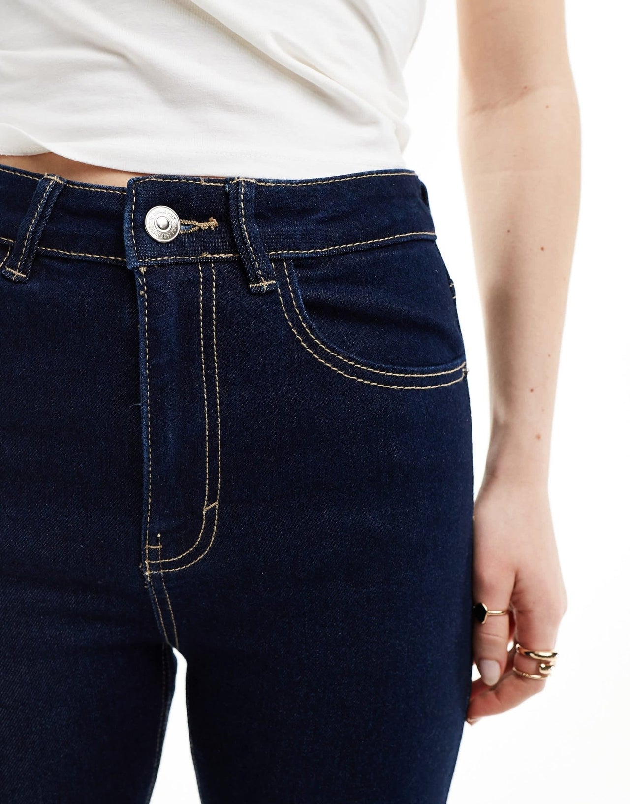 Pimkie skinny high waisted jeans in dark wash - ASOS Sample Sale EU Store
