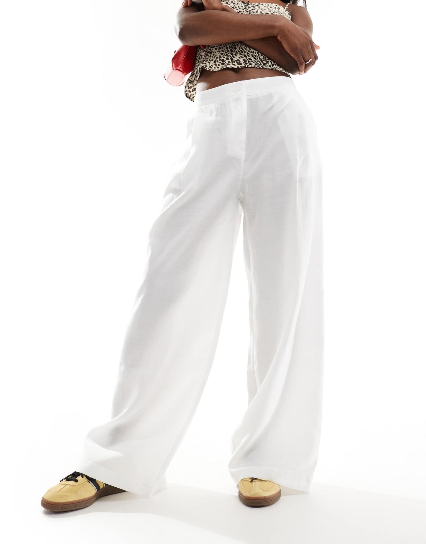 Pimkie wide leg trousers in white - ASOS Sample Sale EU Store