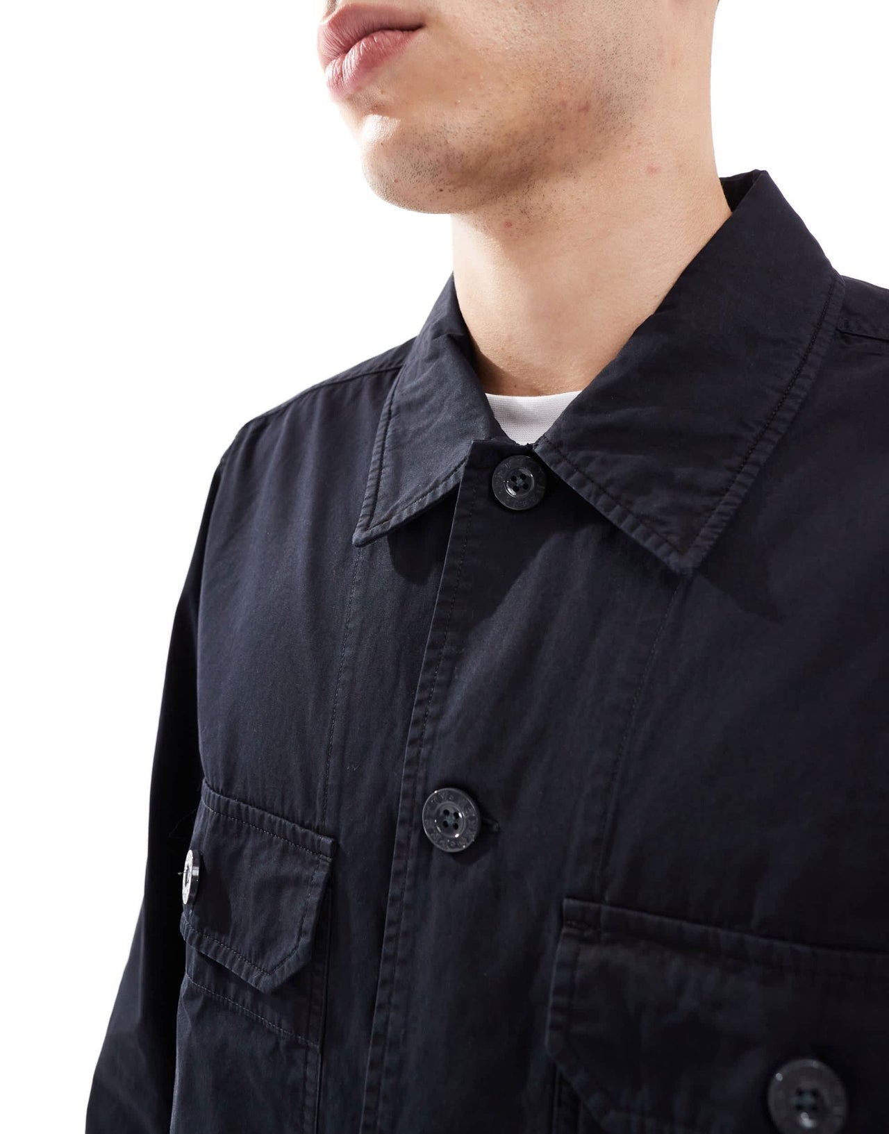 Pretty Green overshirt in black - ASOS Sample Sale EU Store
