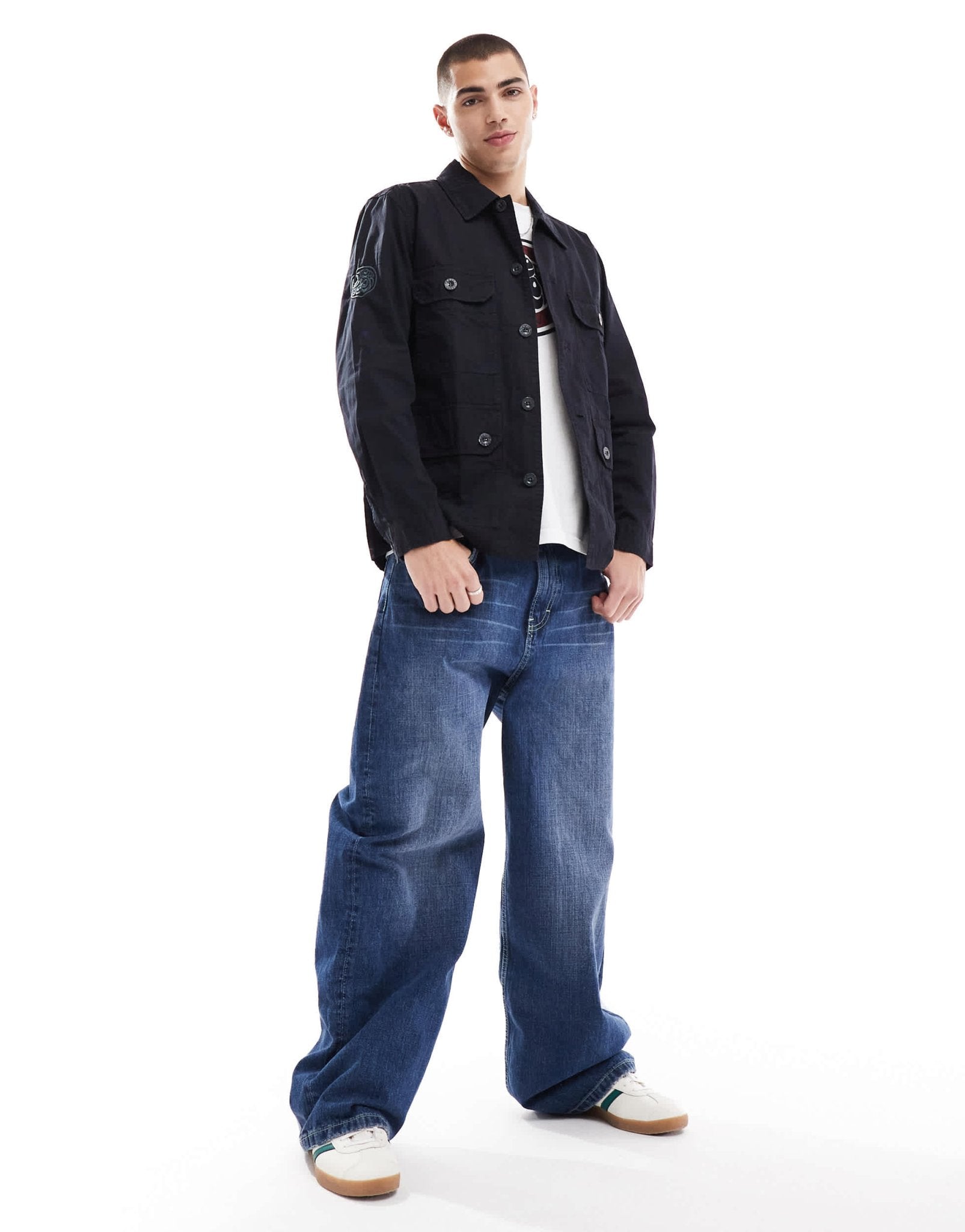 Pretty Green overshirt in black - ASOS Sample Sale EU Store