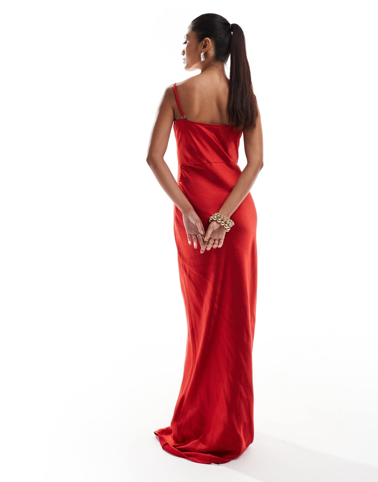 Pretty Lavish Keisha satin maxi dress in red - ASOS Sample Sale EU Store