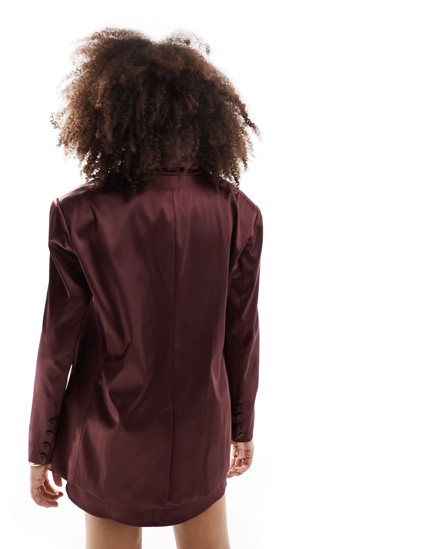 Pretty Lavish oversized premium blazer co ord in burgundy - ASOS Sample Sale EU Store