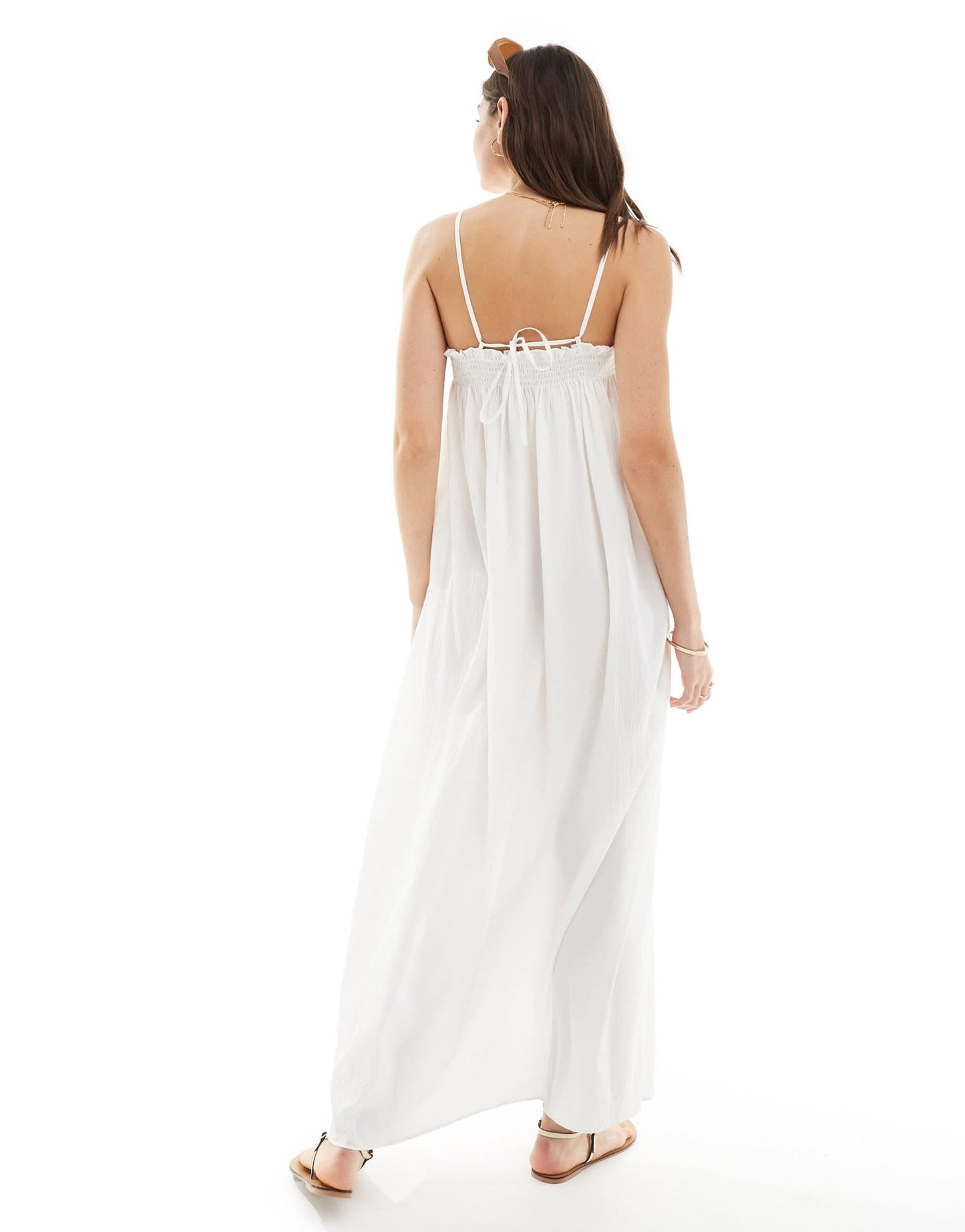 Pretty Lavish strappy oversized midaxi dress in cream - ASOS Sample Sale EU Store