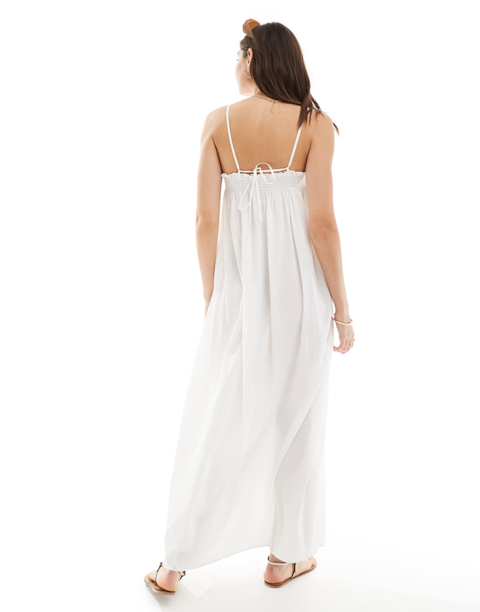 Pretty Lavish strappy oversized midaxi dress in cream - ASOS Sample Sale EU Store