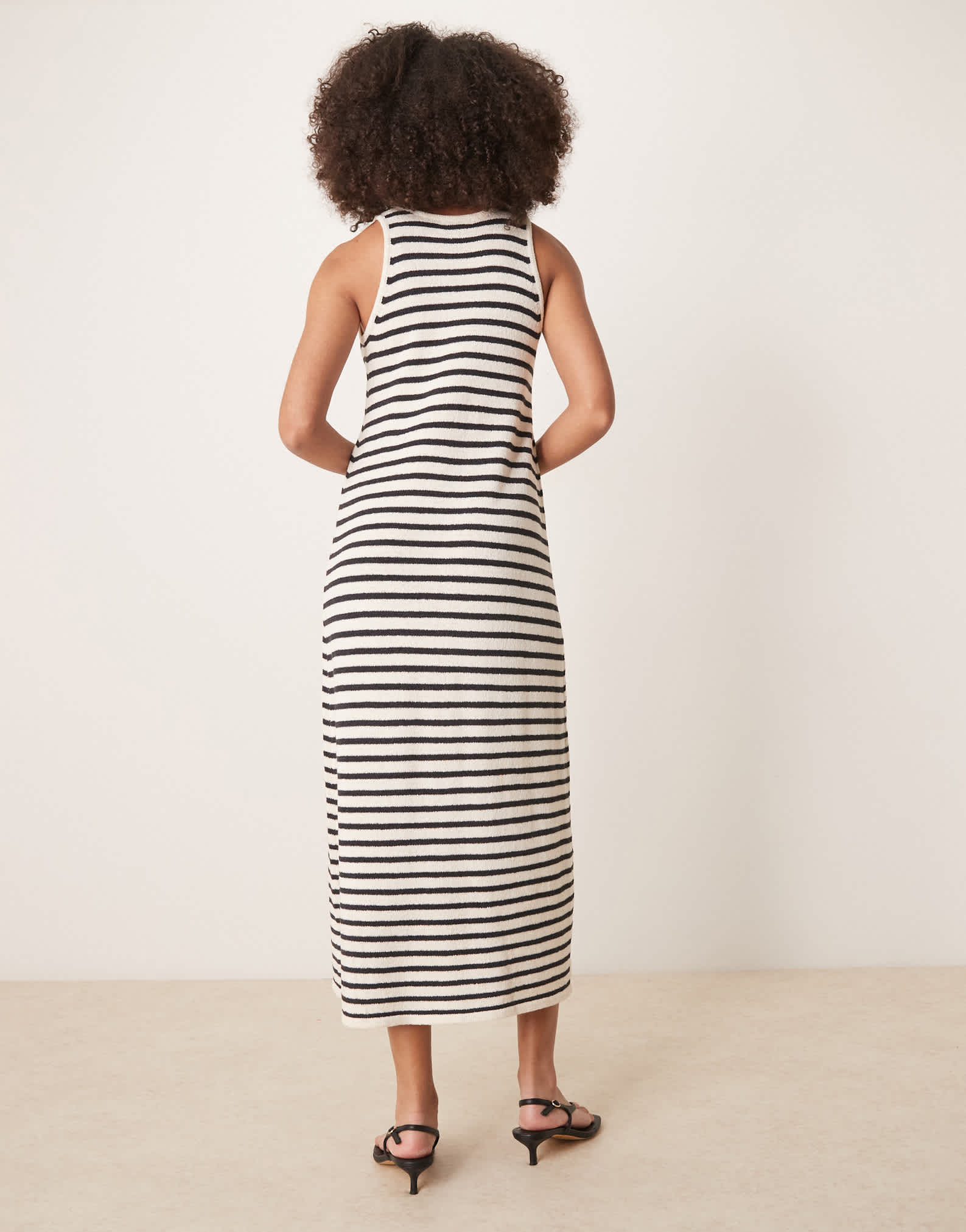 Pretty Lavish stripe knit midaxi dress in cream and navy - ASOS Sample Sale EU Store