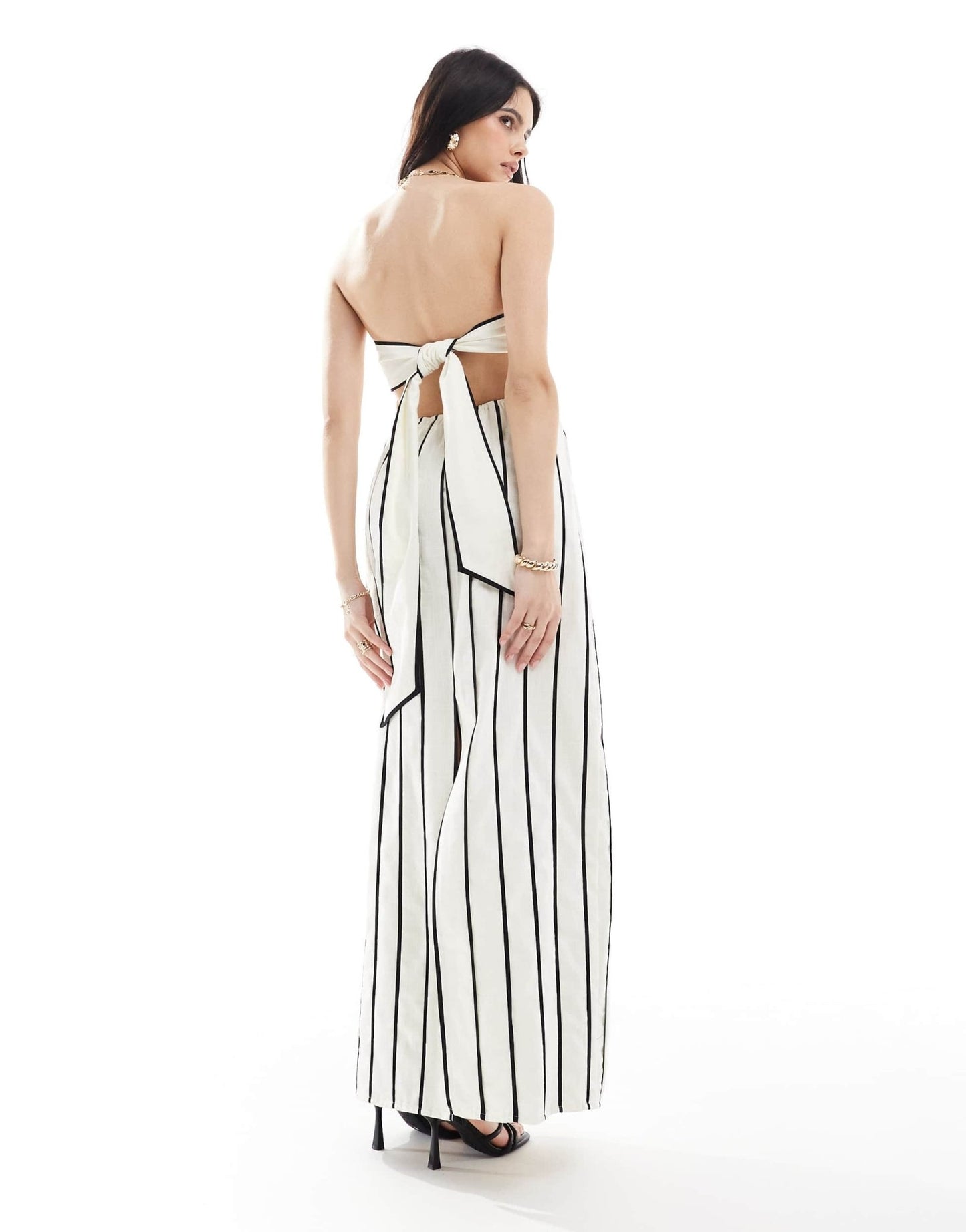 Pretty Lavish striped bandeau midaxi dress in cream stripe - ASOS Sample Sale EU Store