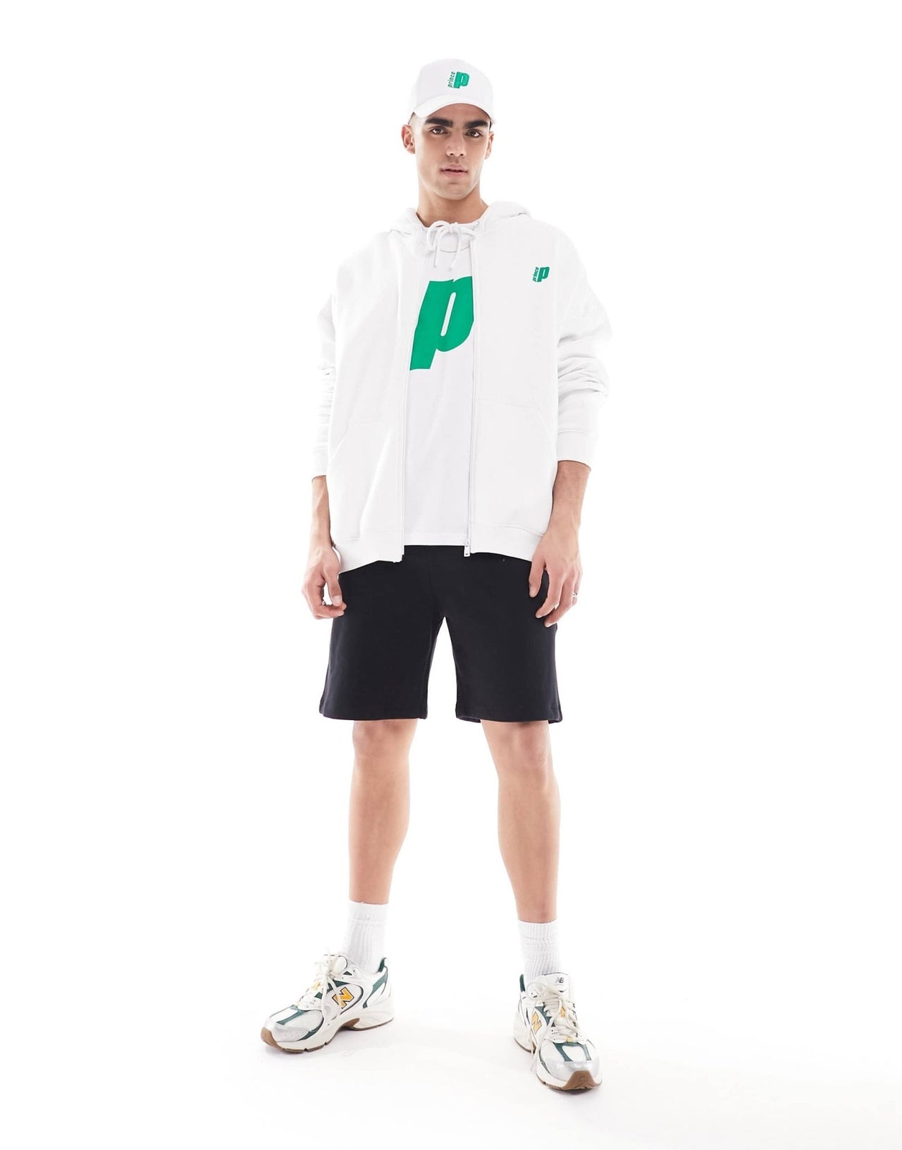 Prince unisex zip through logo hoodie in white - ASOS Sample Sale EU Store