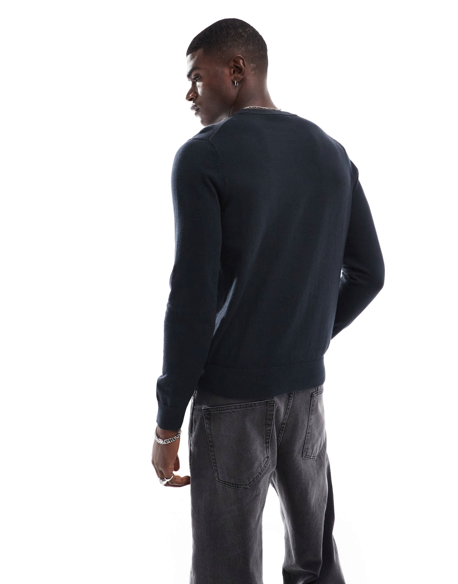 PS Paul Smith crew neck knit jumper with icon zebra logo in black - ASOS Sample Sale EU Store