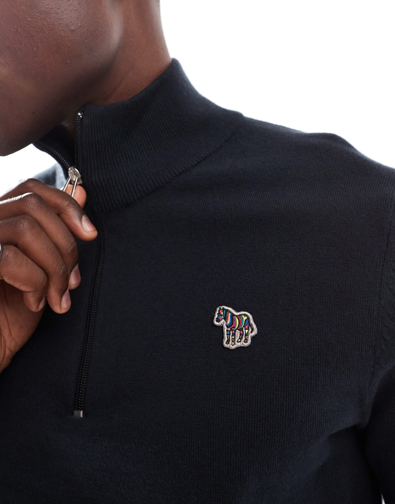 PS Paul Smith half zip jumper with icon logo in black - ASOS Sample Sale EU Store