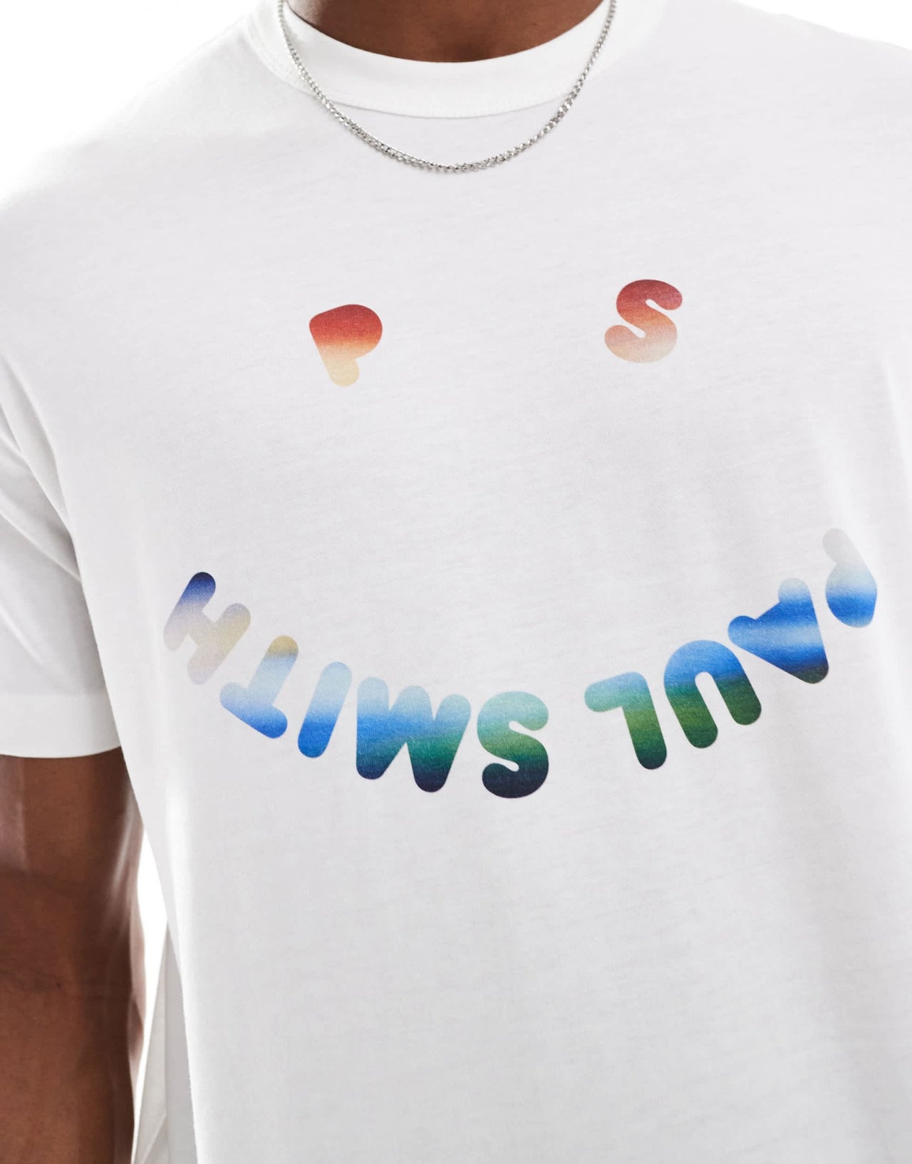 PS Paul Smith happy logo t-shirt in white - ASOS Sample Sale EU Store