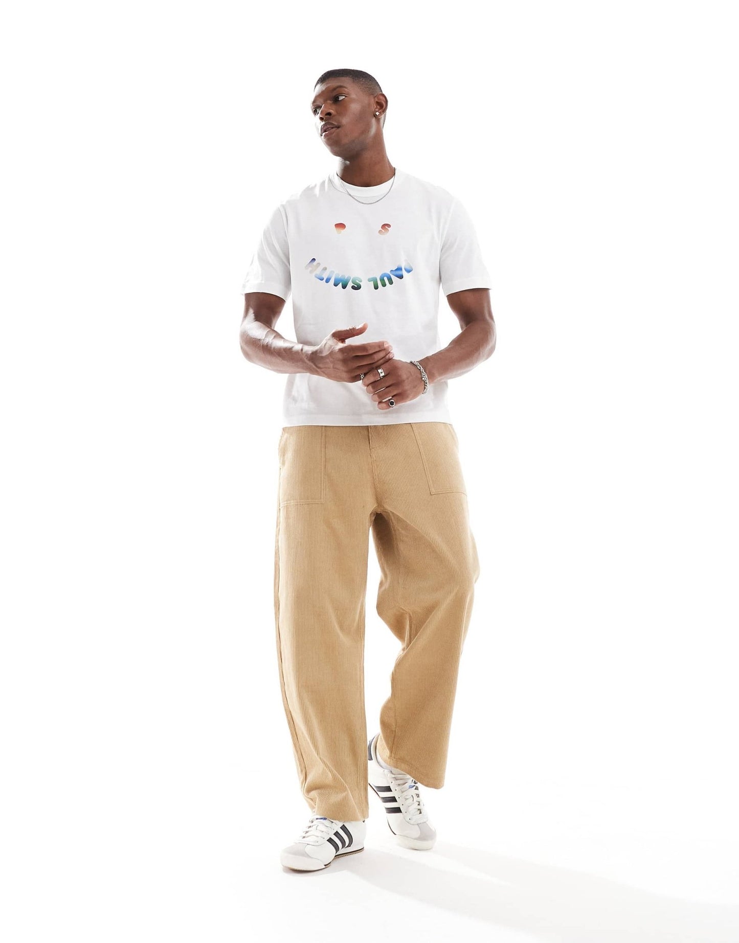 PS Paul Smith happy logo t-shirt in white - ASOS Sample Sale EU Store