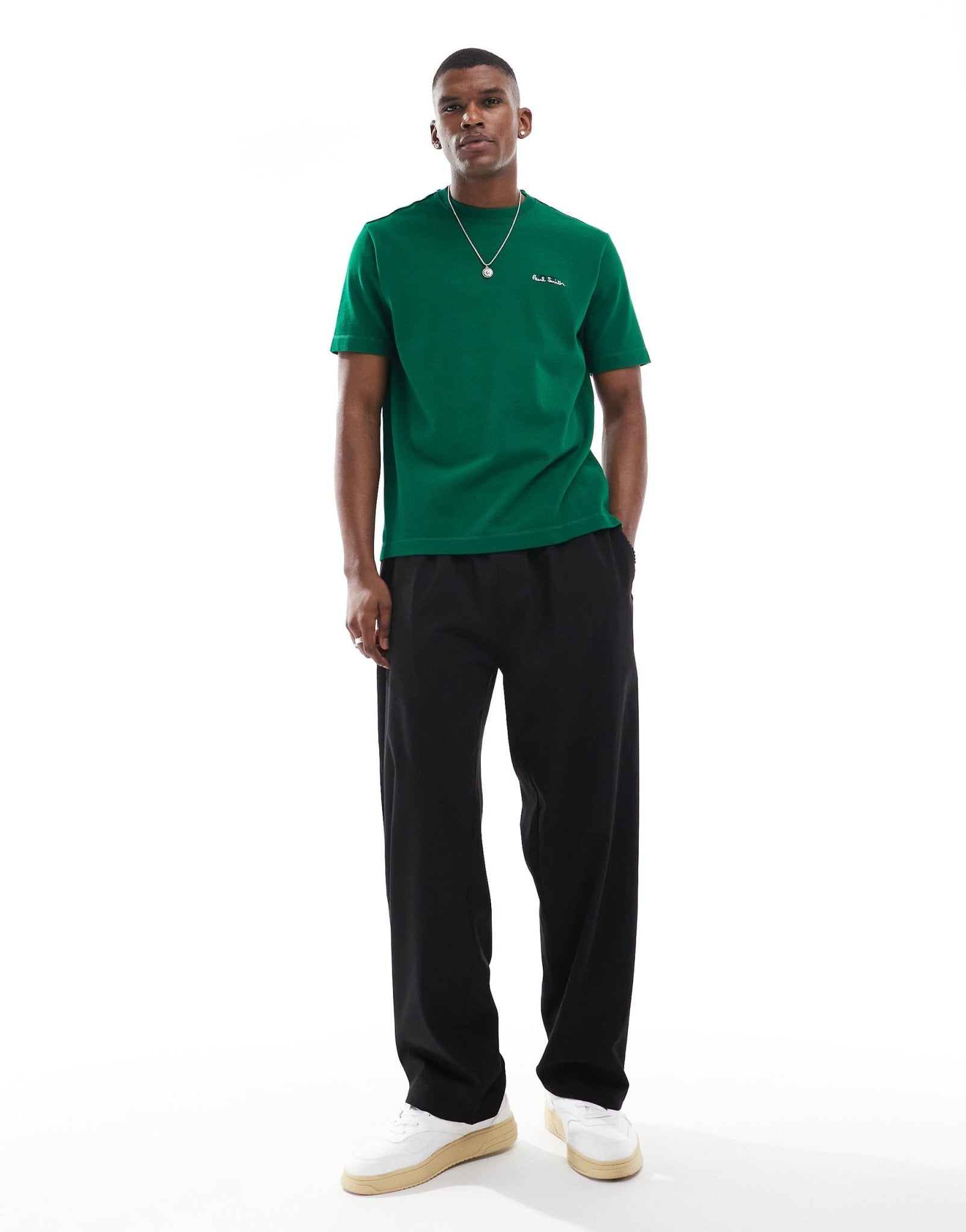 PS Paul Smith heavy weight t-shirt with logo in green - ASOS Sample Sale EU Store