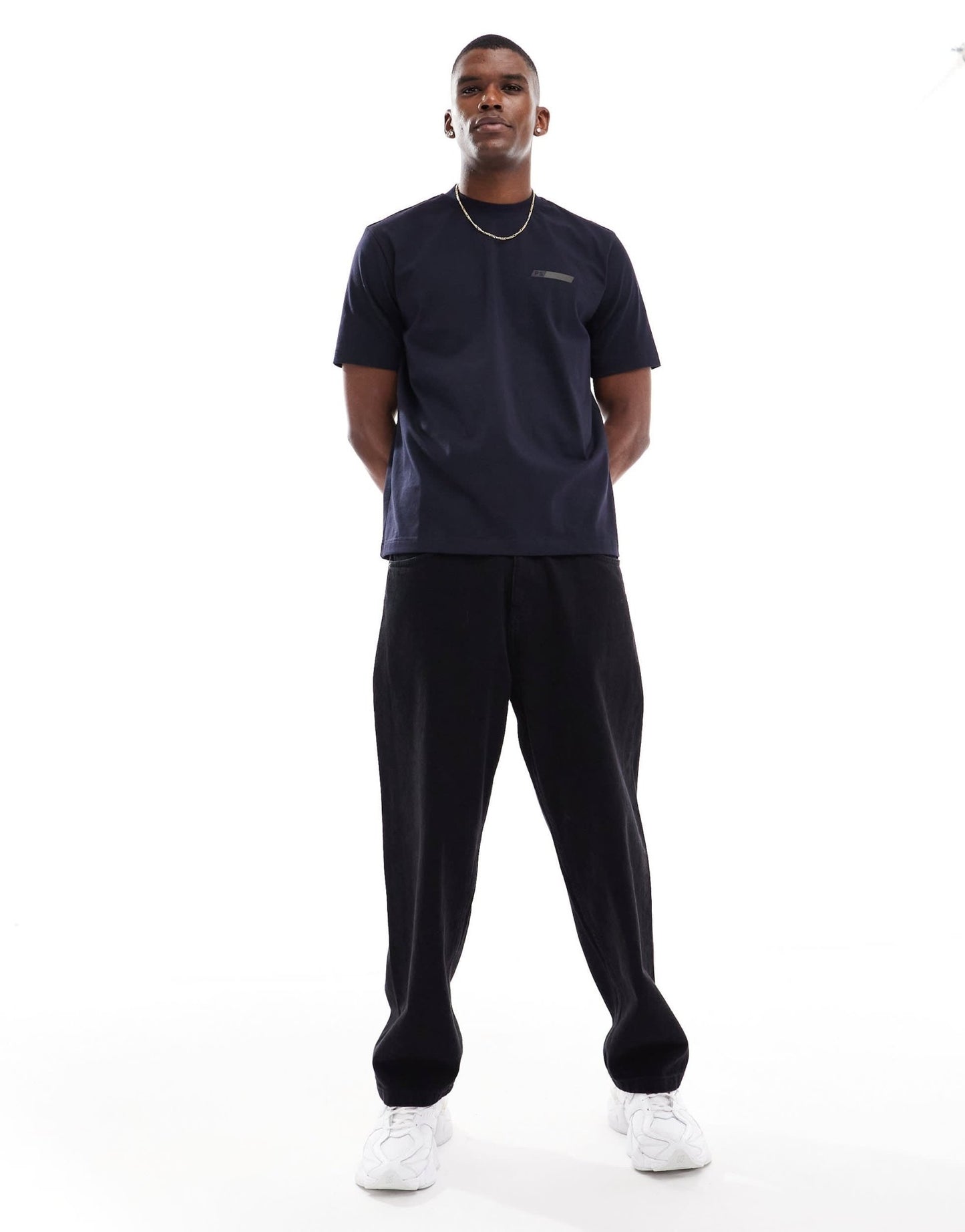 PS Paul Smith heavy weight t-shirt with logo in navy - ASOS Sample Sale EU Store