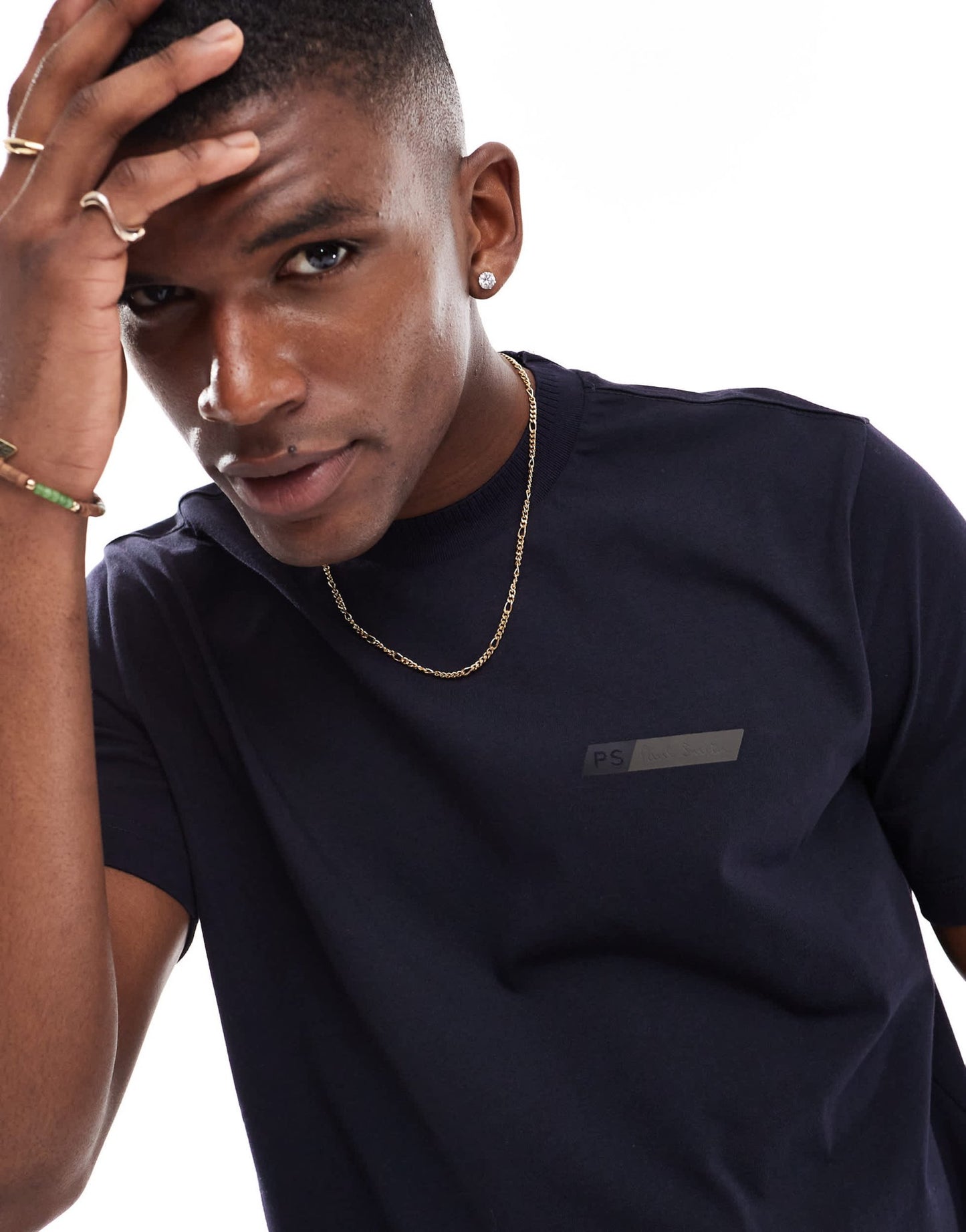 PS Paul Smith heavy weight t-shirt with logo in navy - ASOS Sample Sale EU Store