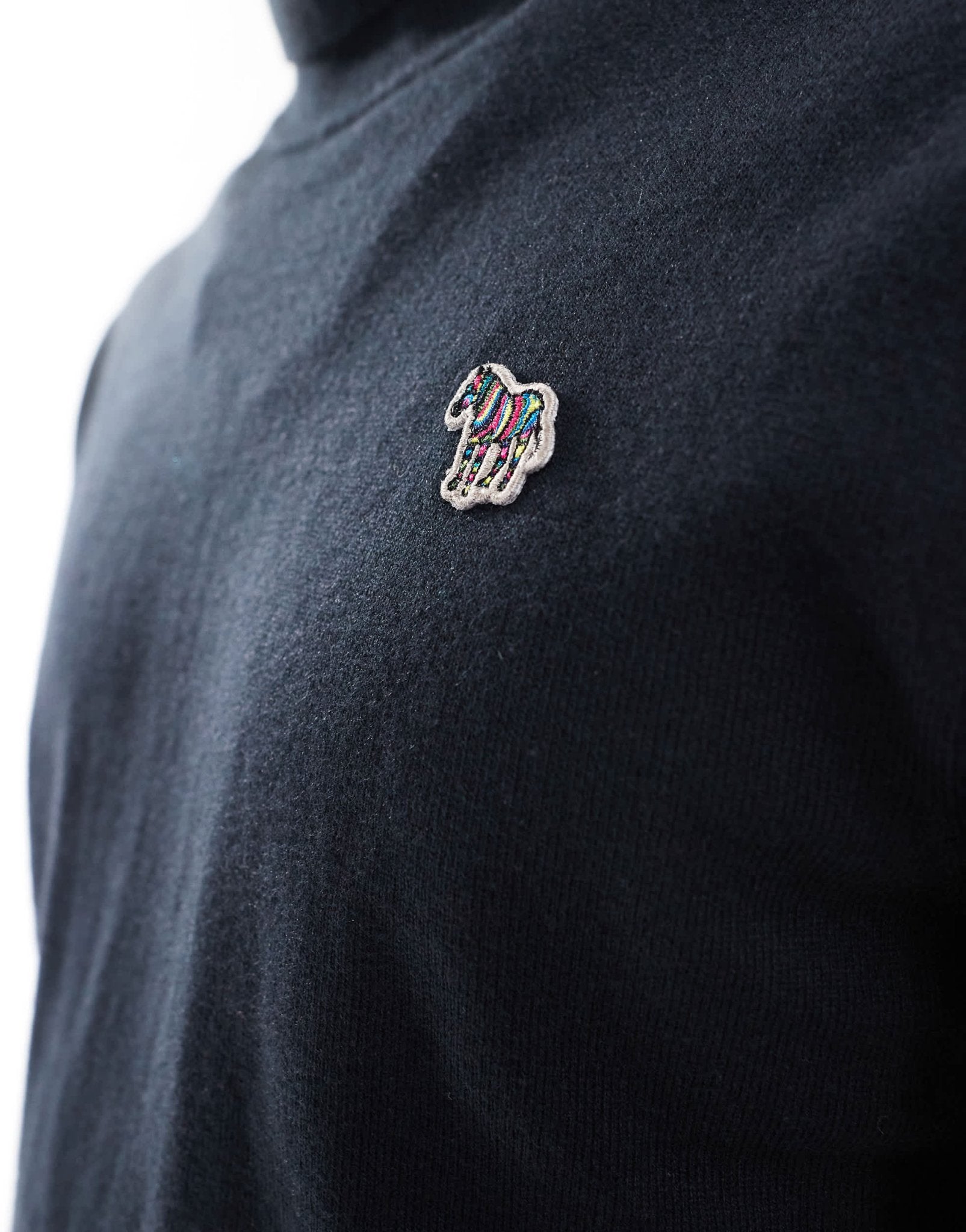 PS Paul Smith high neck knit jumper with zebra logo in black - ASOS Sample Sale EU Store