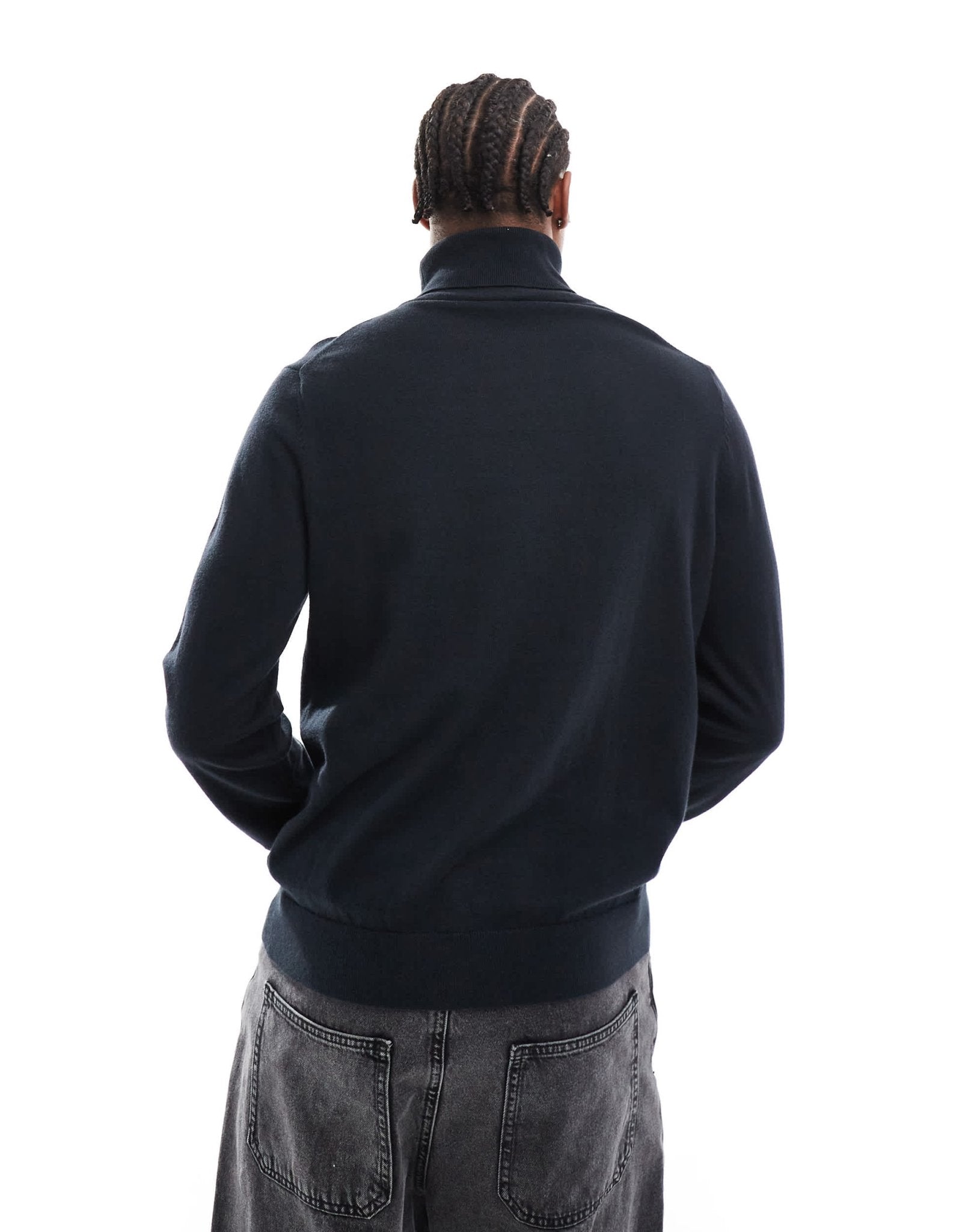 PS Paul Smith high neck knit jumper with zebra logo in black - ASOS Sample Sale EU Store