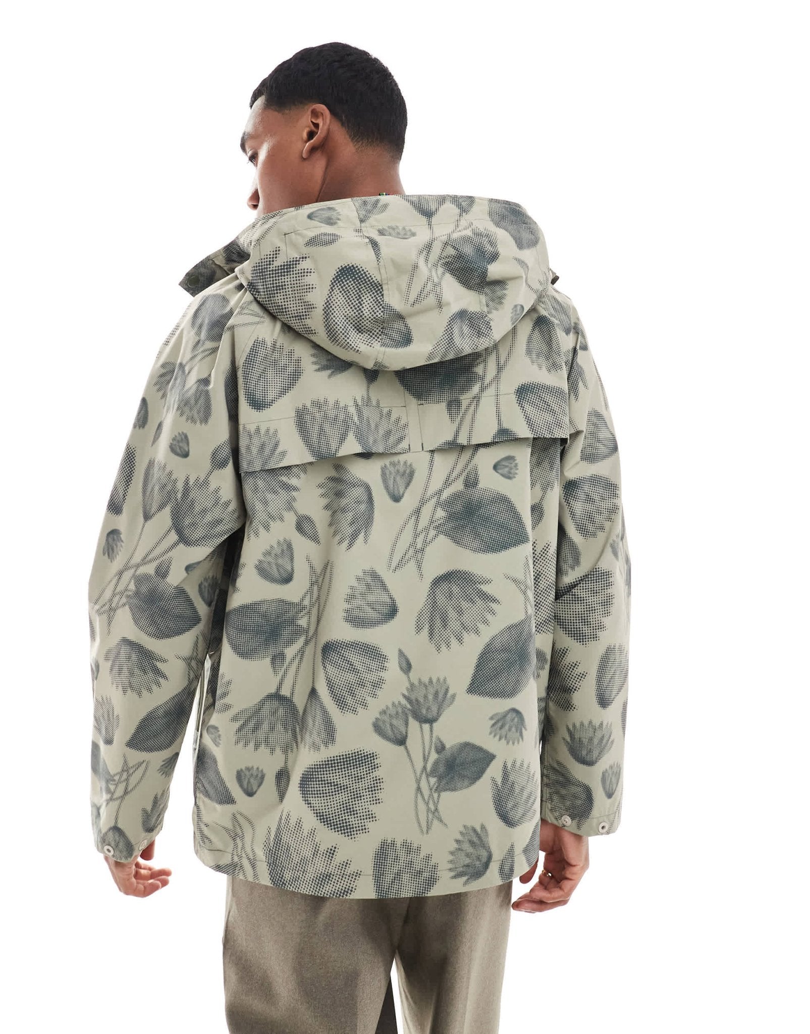 PS Paul Smith hooded jacket with flower print in beige - ASOS Sample Sale EU Store