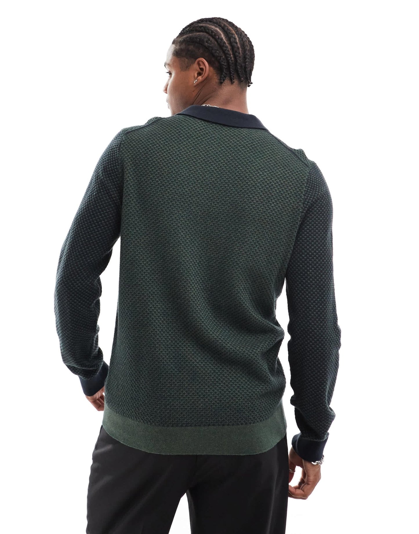 PS Paul Smith long sleeve knit polo with logo in khaki - ASOS Sample Sale EU Store