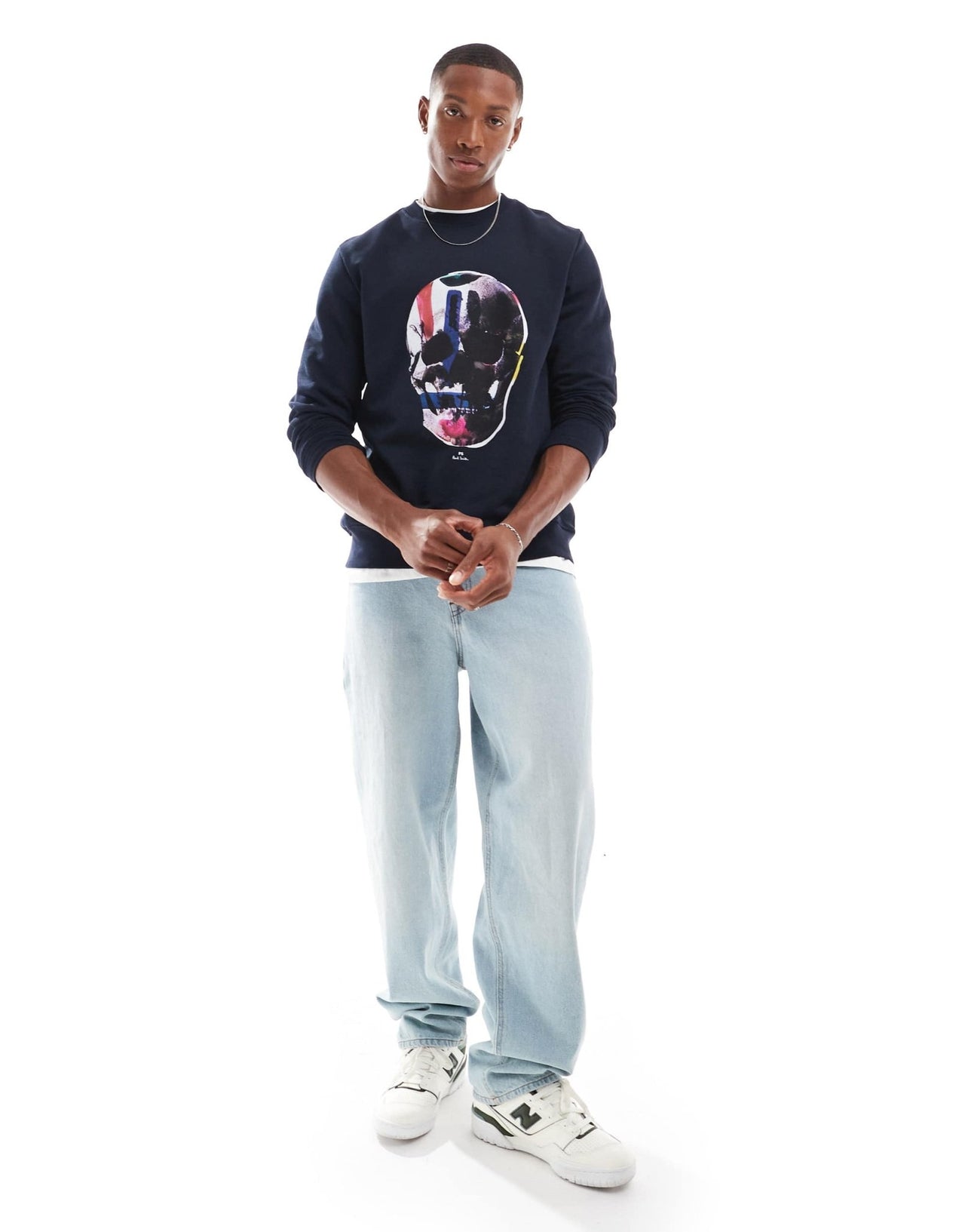 PS Paul Smith regualr fit sweatshirt with skull print in navy - ASOS Sample Sale EU Store