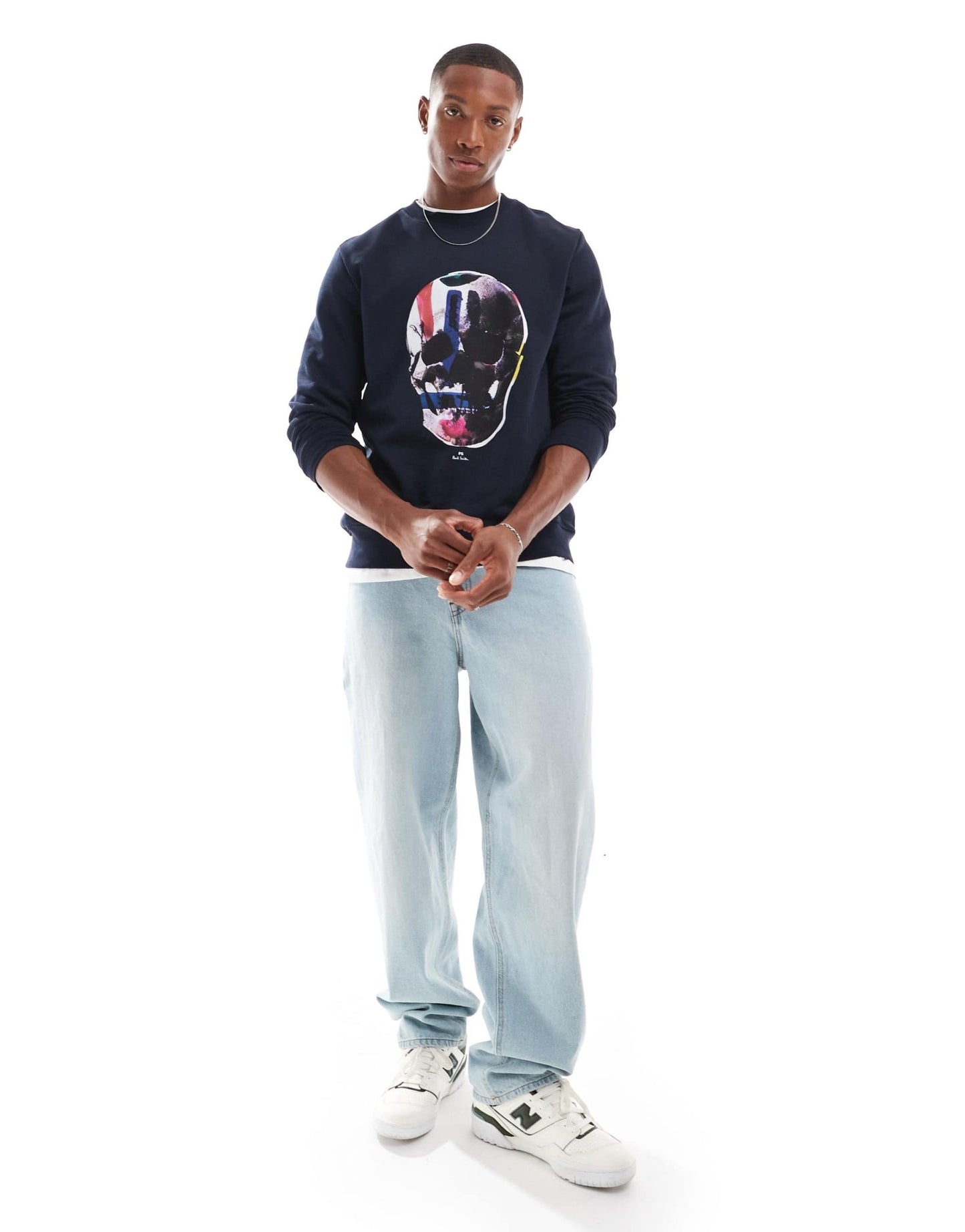 PS Paul Smith regualr fit sweatshirt with skull print in navy - ASOS Sample Sale EU Store