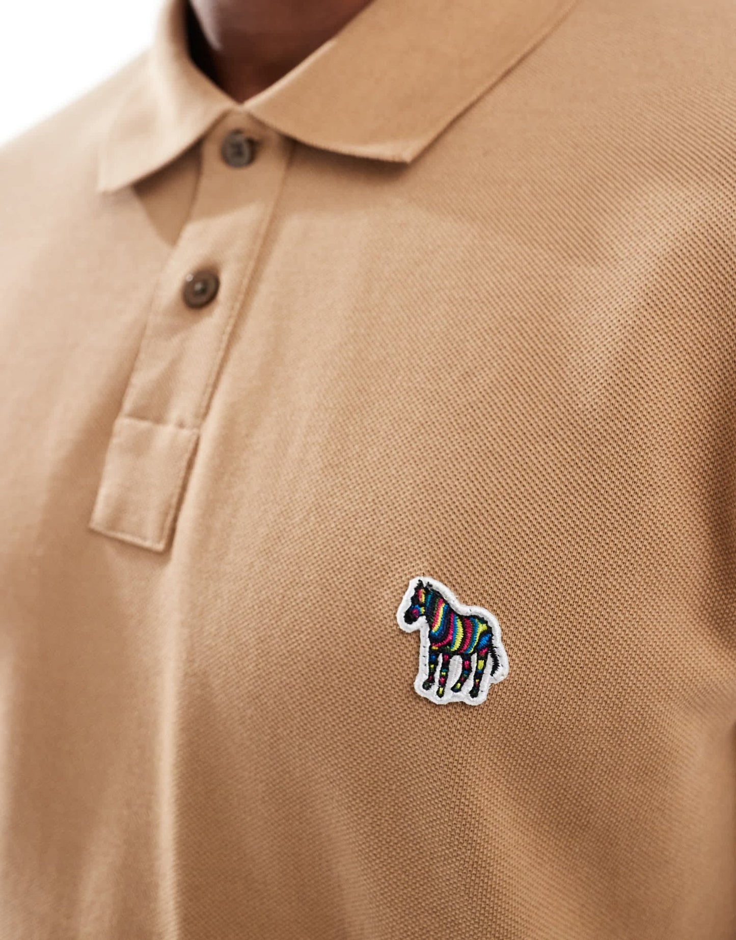 PS Paul Smith regular fit icon logo short sleeve polo in tan - ASOS Sample Sale EU Store