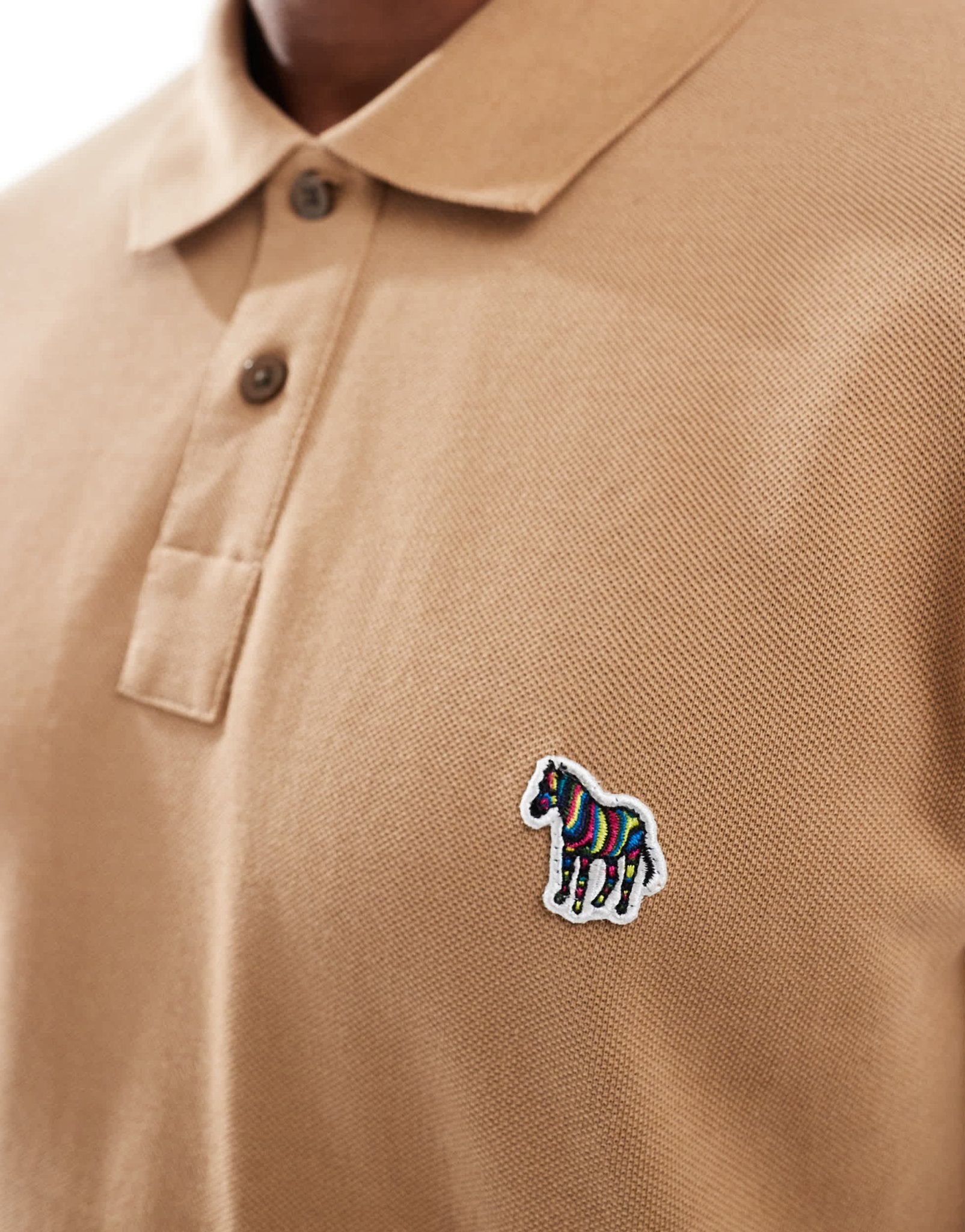 PS Paul Smith regular fit icon logo short sleeve polo in tan - ASOS Sample Sale EU Store