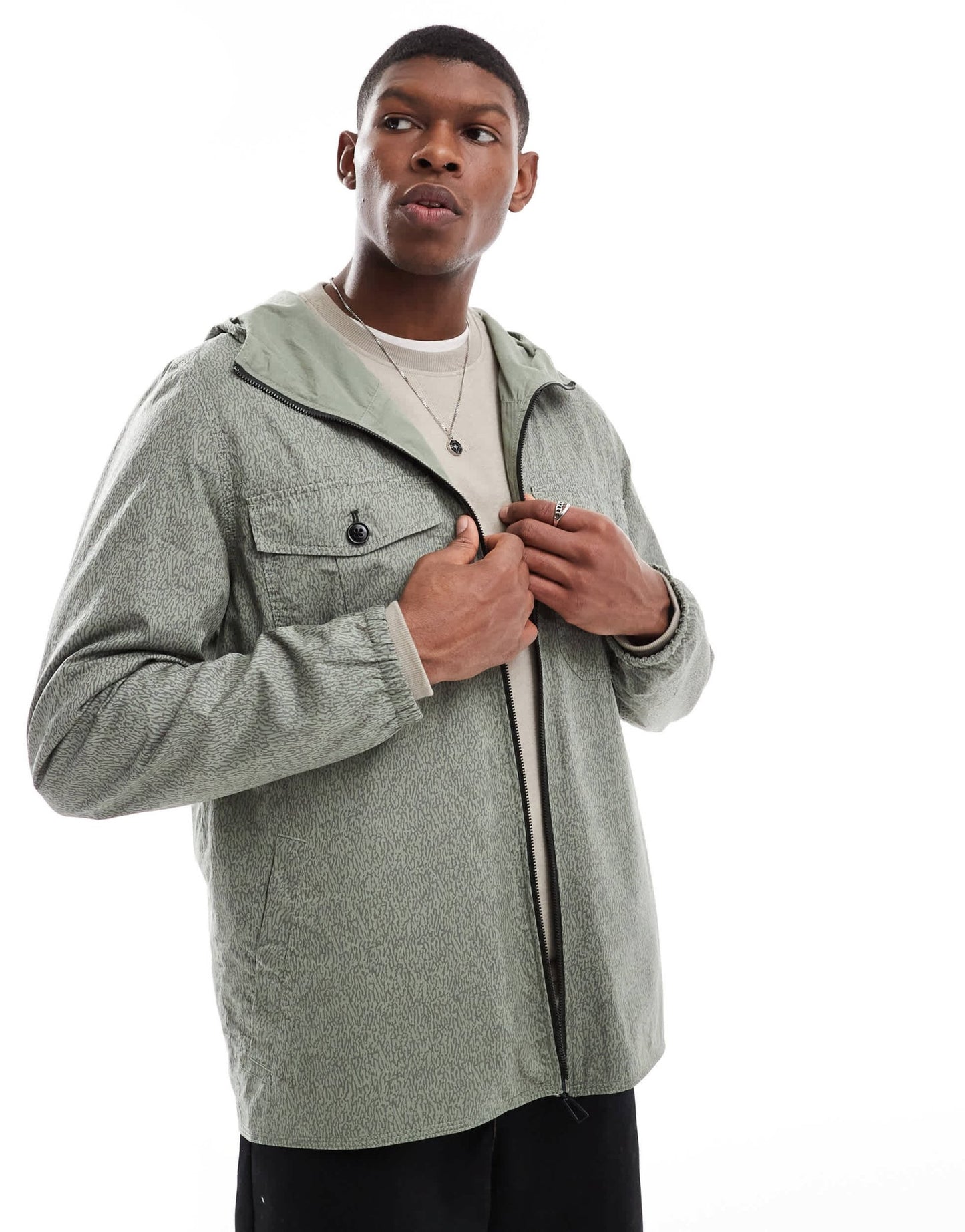 PS Paul Smith reversible hooded jacket in green print - ASOS Sample Sale EU Store
