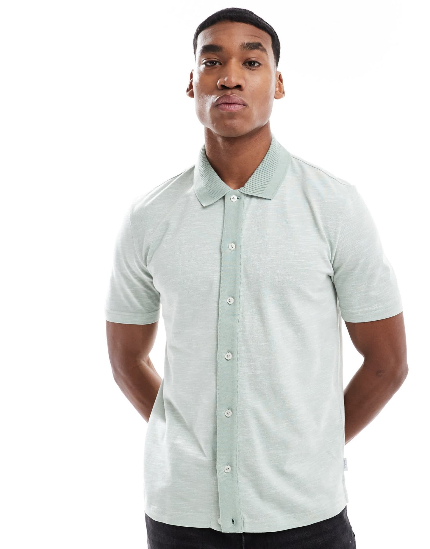 PS Paul Smith short sleeve button through polo shirt in light green - ASOS Sample Sale EU Store