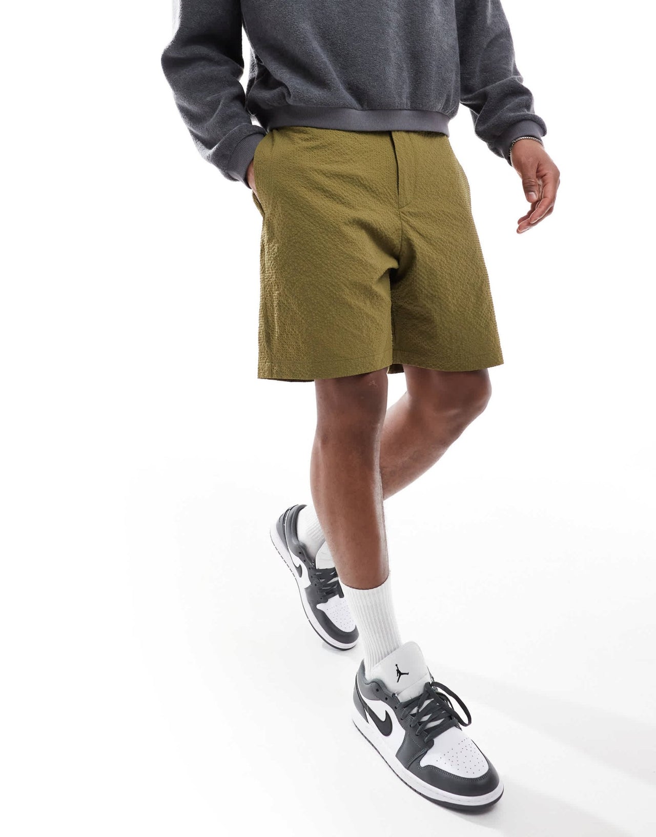 PS Paul Smith short sleeve seersucker shorts in khaki - ASOS Sample Sale EU Store