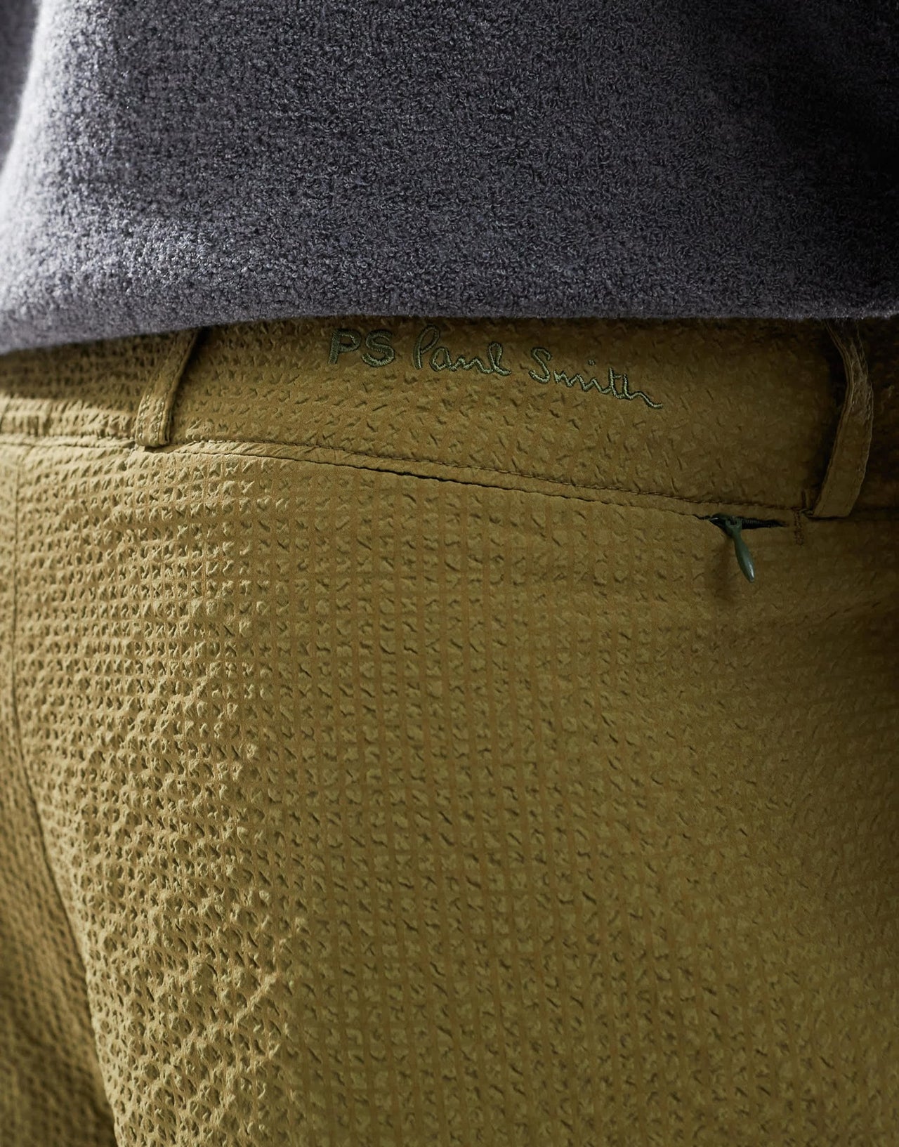PS Paul Smith short sleeve seersucker shorts in khaki - ASOS Sample Sale EU Store