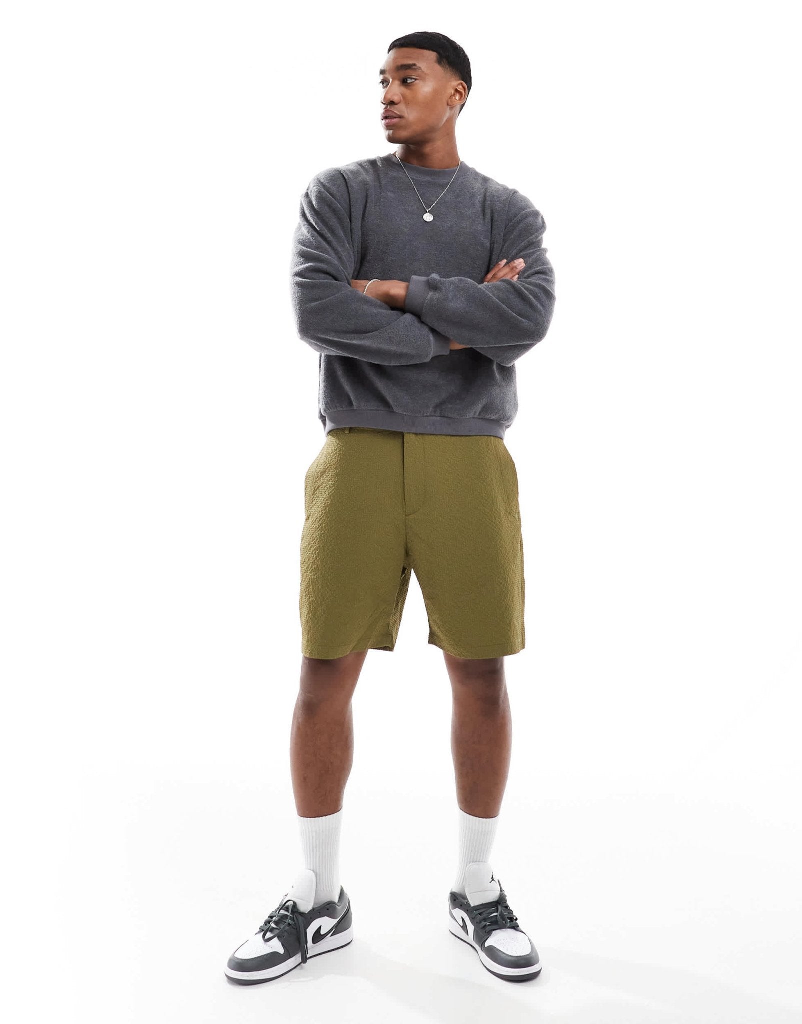 PS Paul Smith short sleeve seersucker shorts in khaki - ASOS Sample Sale EU Store