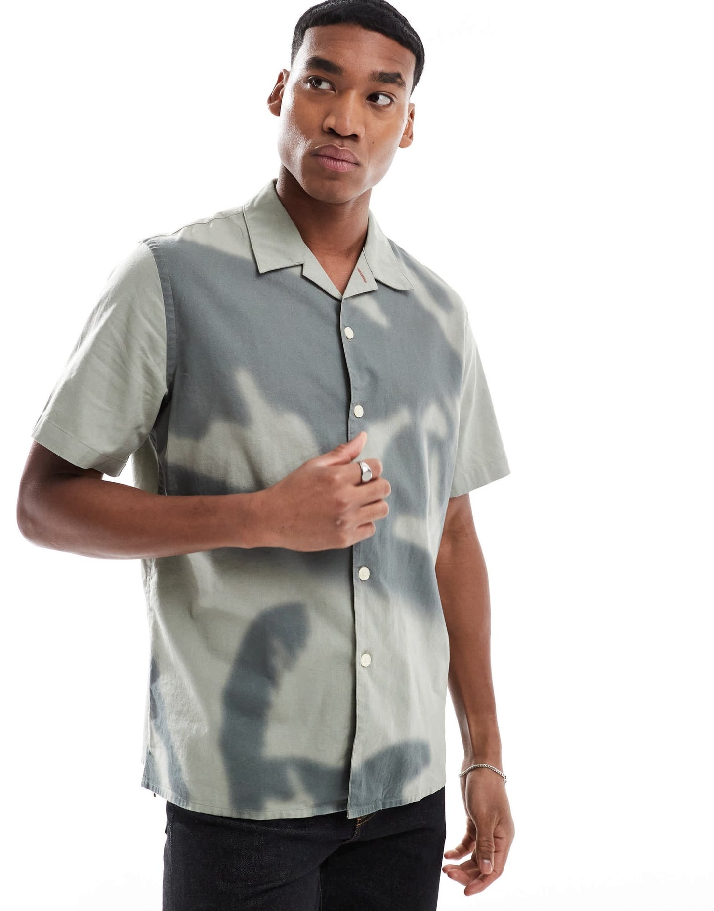 PS Paul Smith short sleeve shadow print shirt in green - ASOS Sample Sale EU Store