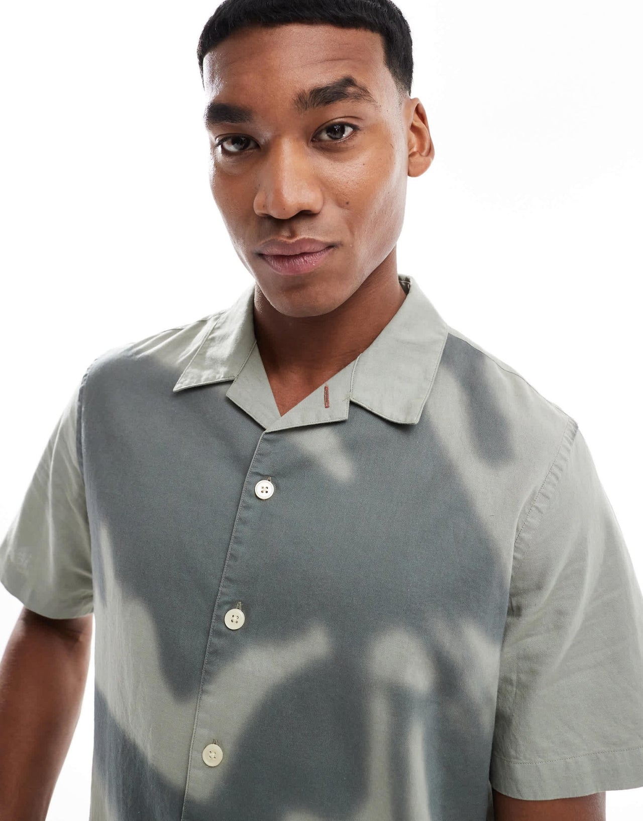 PS Paul Smith short sleeve shadow print shirt in green - ASOS Sample Sale EU Store