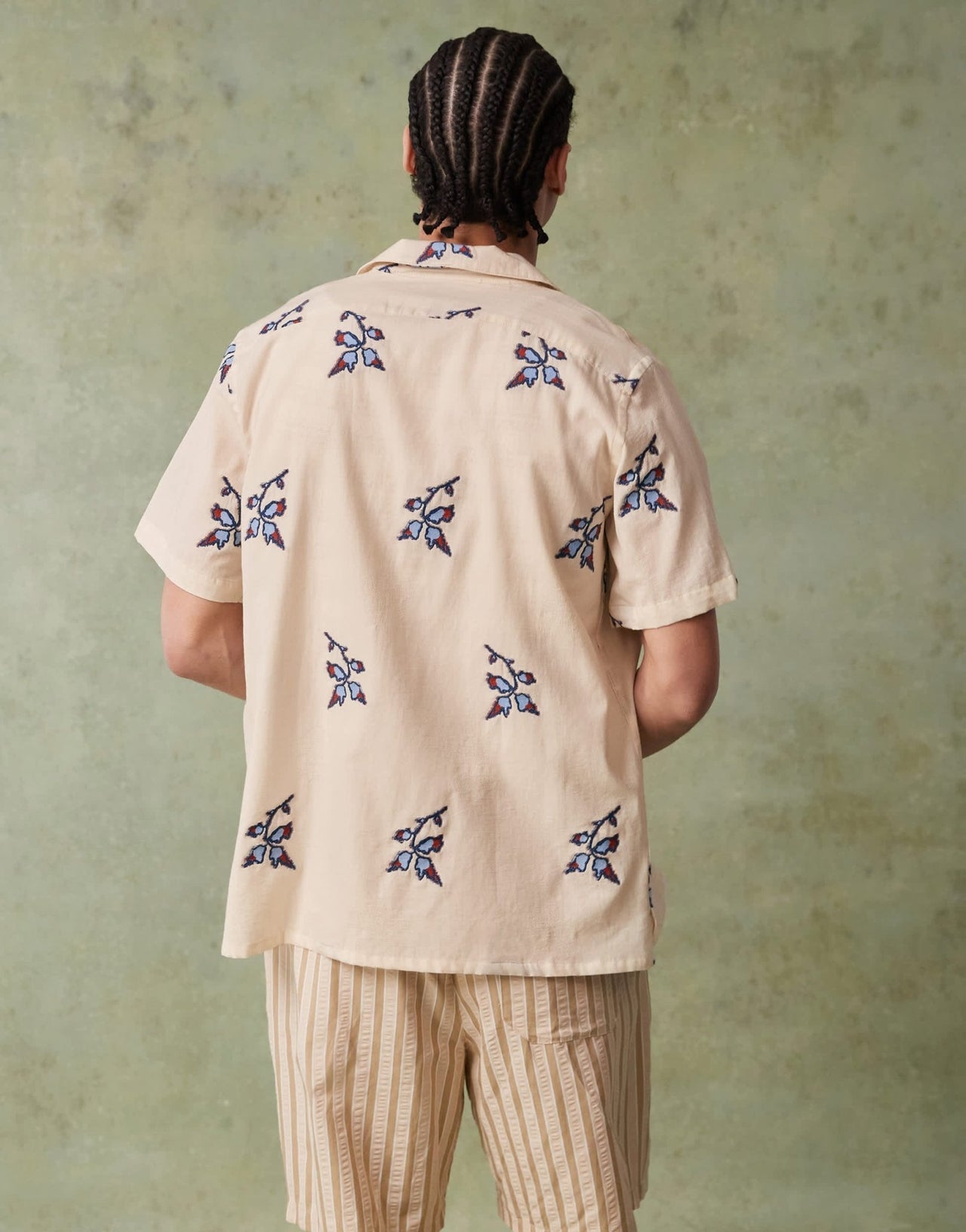 PS Paul Smith short sleeve shirt with floral embroidery in off white - ASOS Sample Sale EU Store