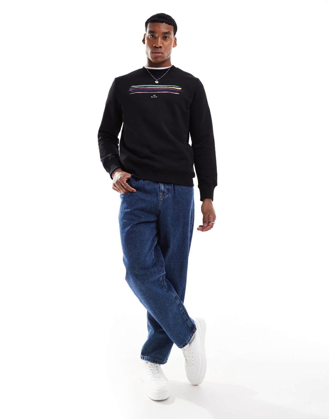 PS Paul Smith sweatshirt with rainbow logo in black - ASOS Sample Sale EU Store