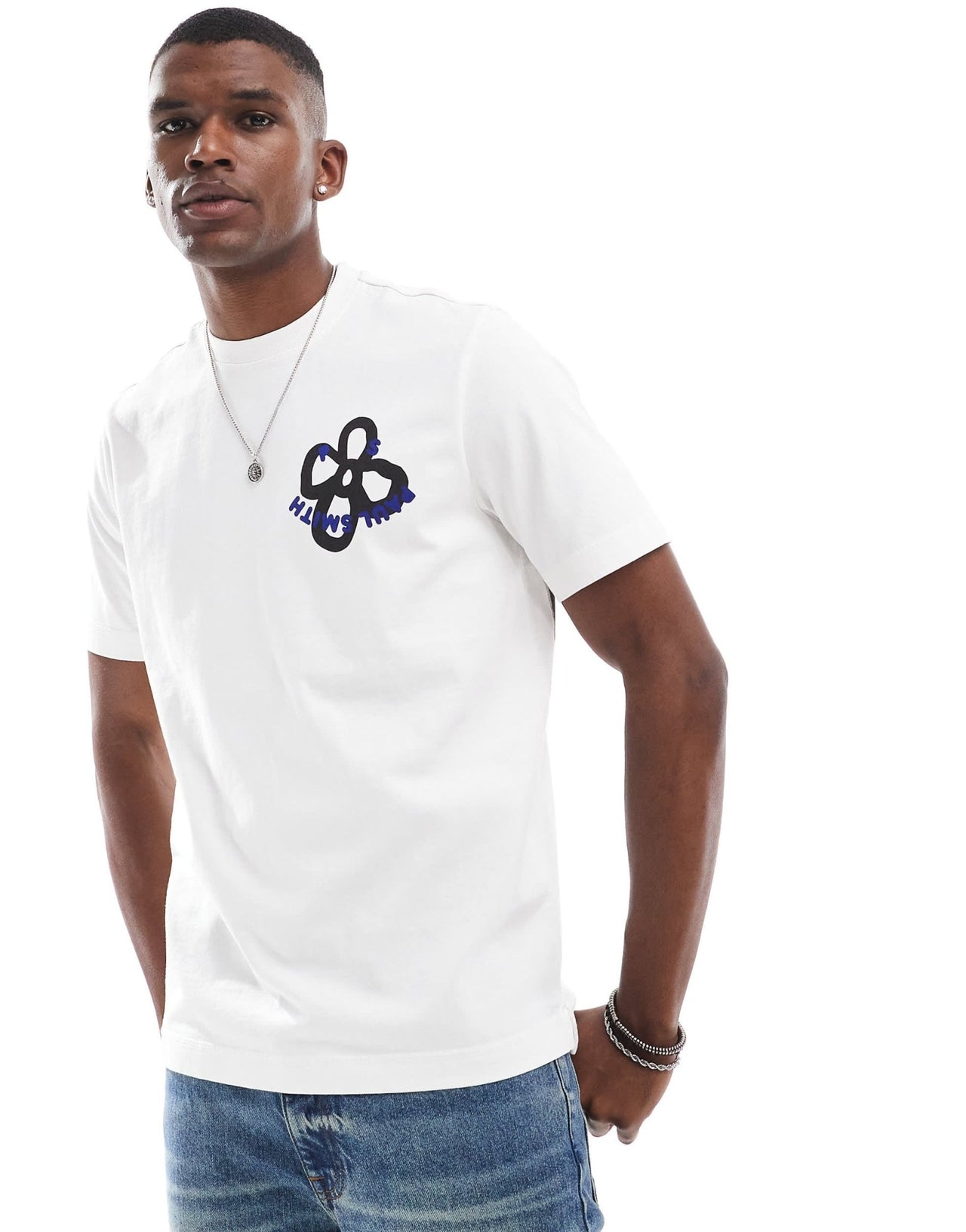 PS Paul Smith t-shirt with backprint in white - ASOS Sample Sale EU Store