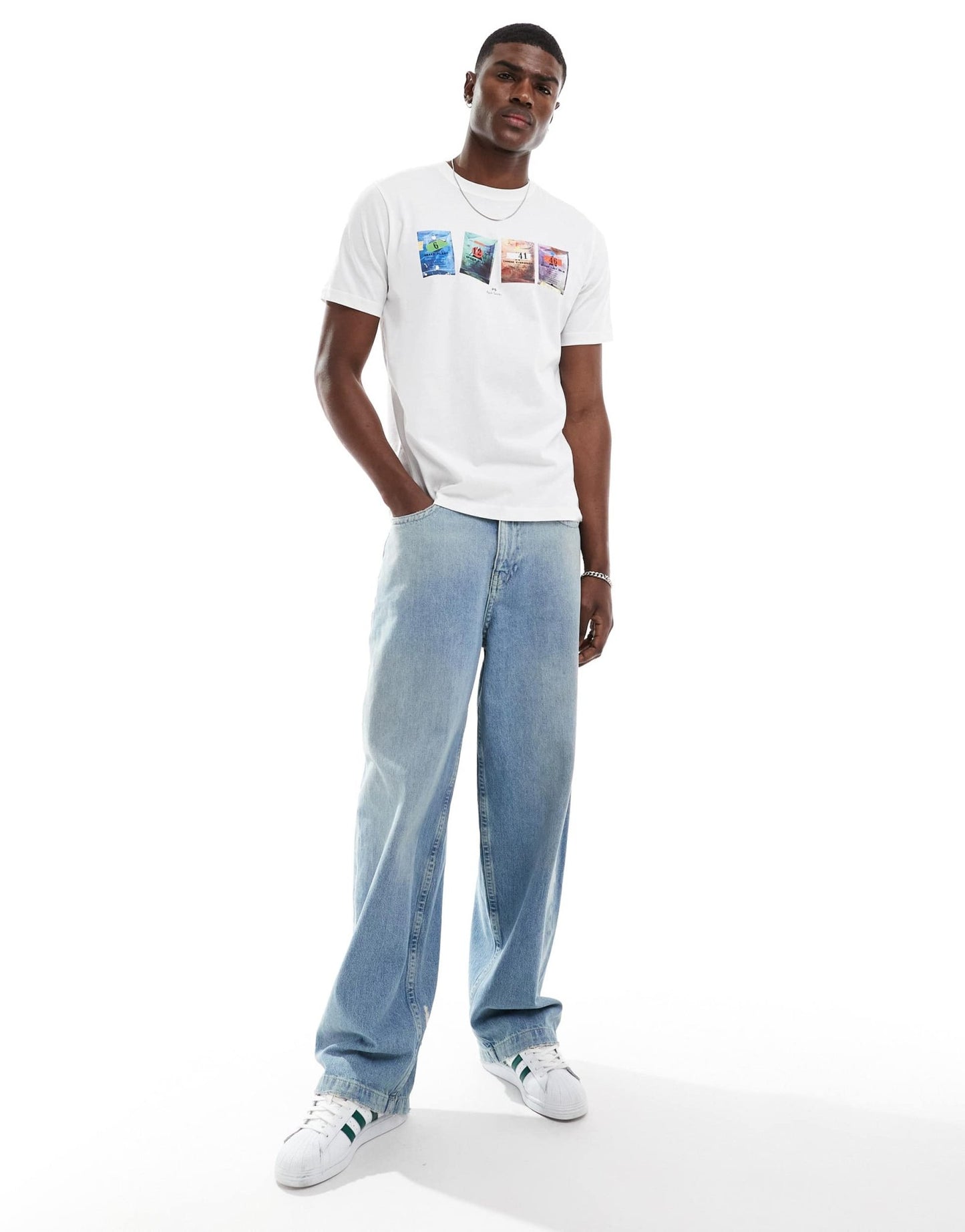 PS Paul Smith t-shirt with cards print in white - ASOS Sample Sale EU Store