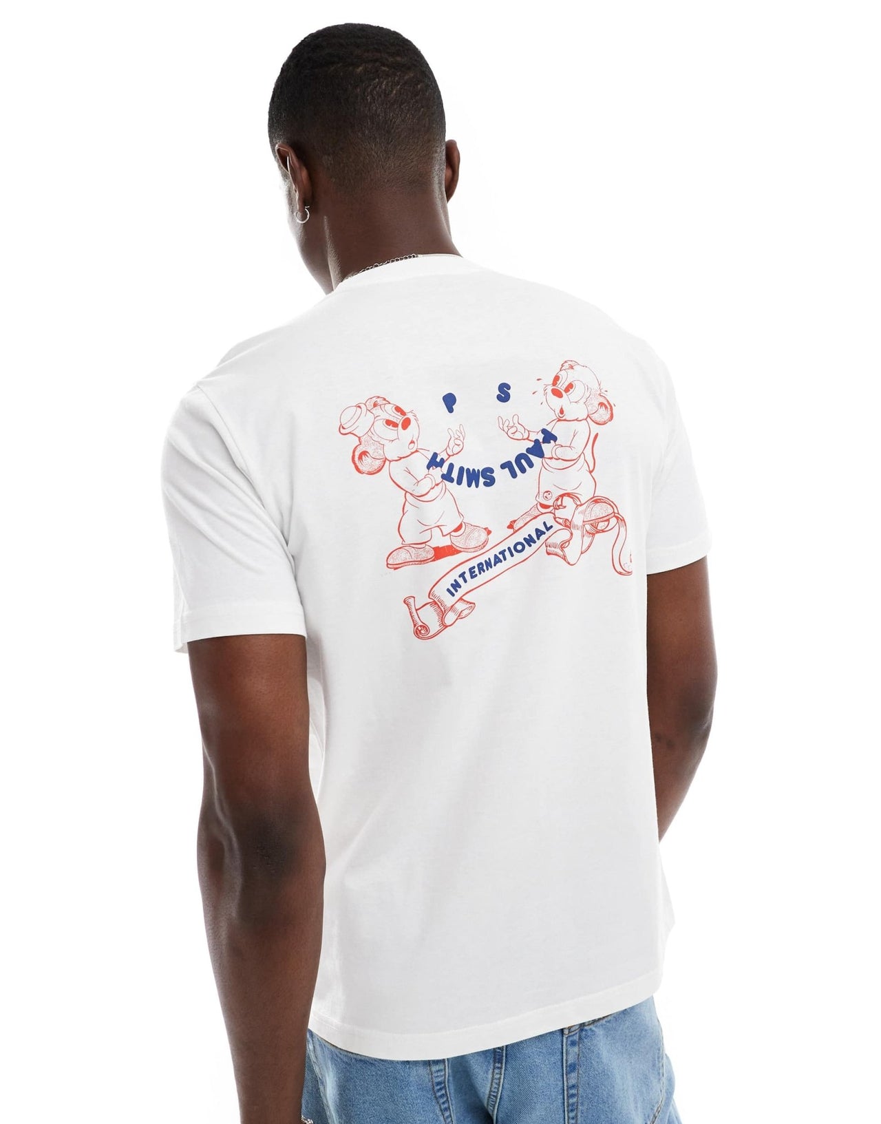 PS Paul Smith t-shirt with front and back mouse print in white - ASOS Sample Sale EU Store